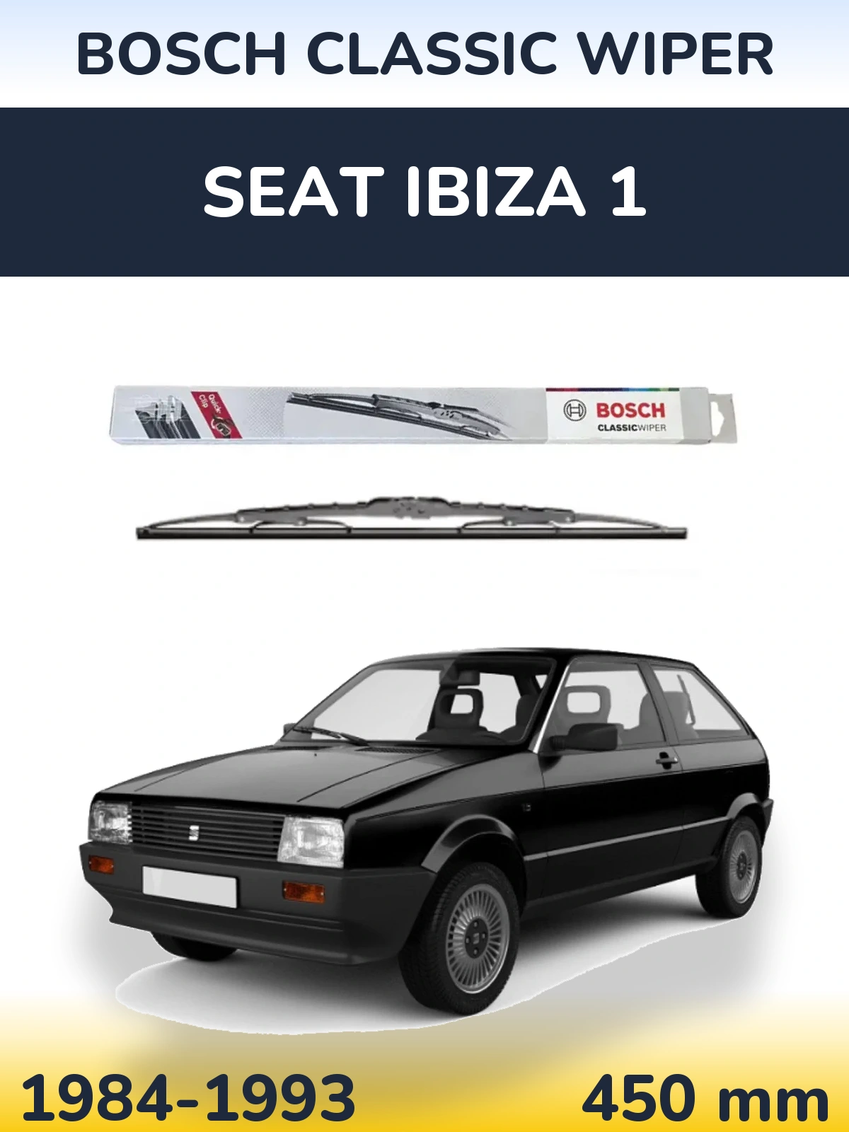 Tylna wycieraczka BOSCH Classic Wiper 450 mm do SEAT Ibiza 1 1984-1993