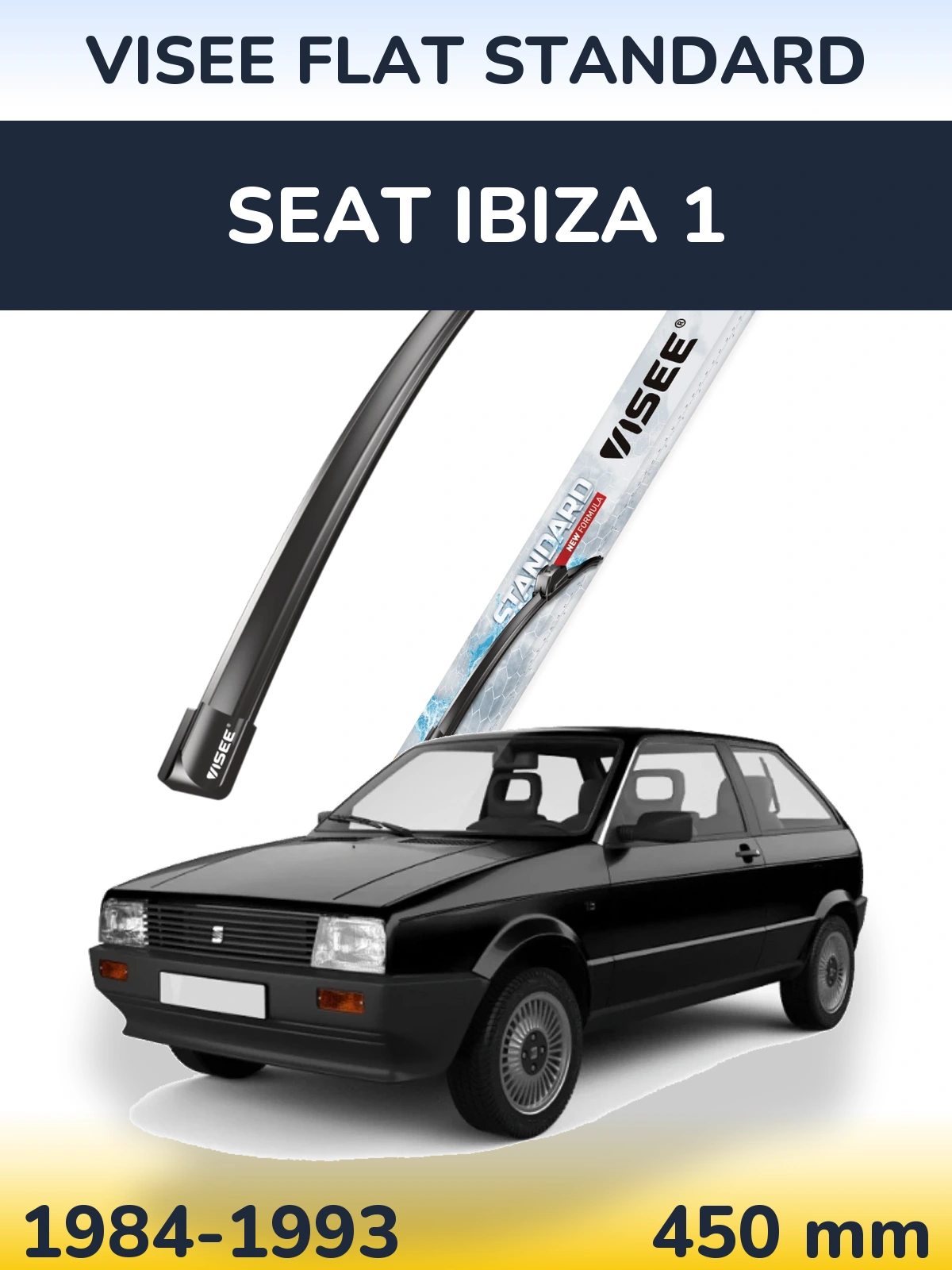 Передний дворник VISEE FLAT STANDARD 450 мм для SEAT Ibiza 1 1984-1993