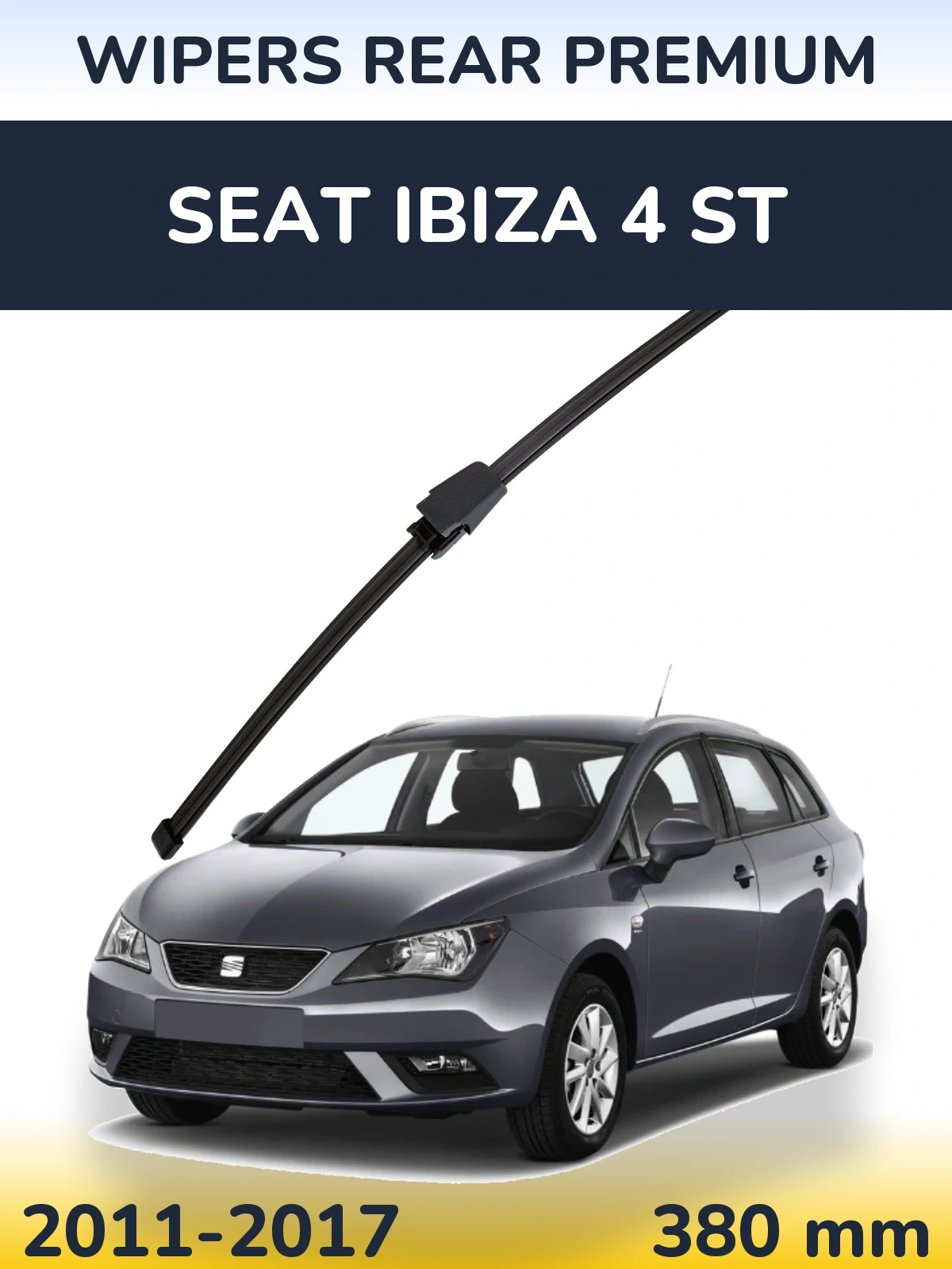 Tylna wycieraczka WIPERS REAR PREMIUM 380 mm do SEAT Ibiza 4 ST 2011-2017