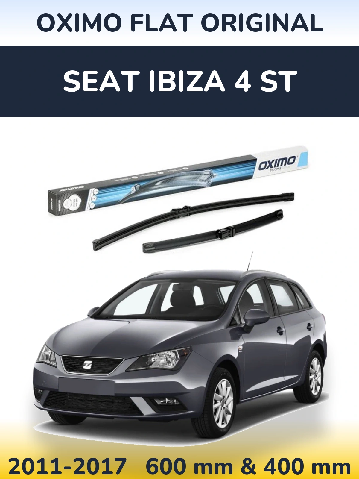 Komplet przednich wycieraczek Oximo Flat Original 600 & 400 mm do SEAT Ibiza 4 ST 2011-2017