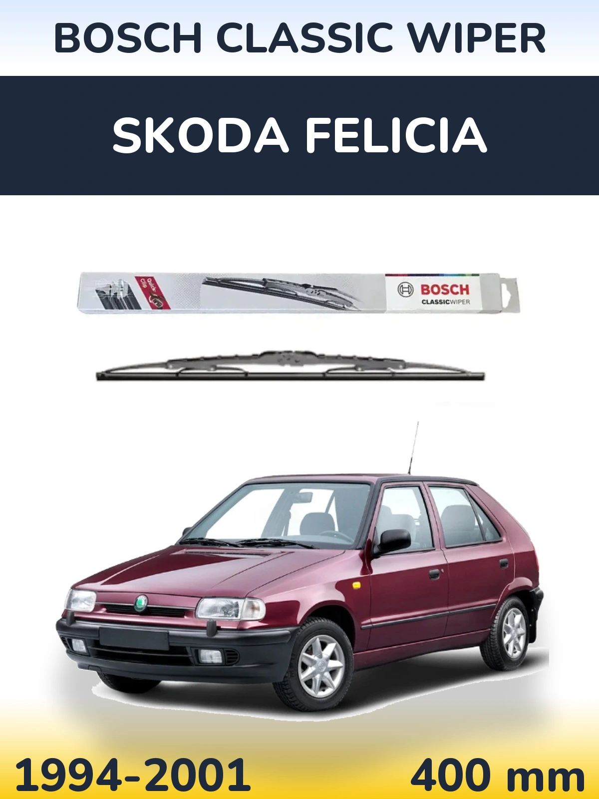 Tylna wycieraczka BOSCH Classic Wiper 400 mm do Skoda Felicia 1994-2001