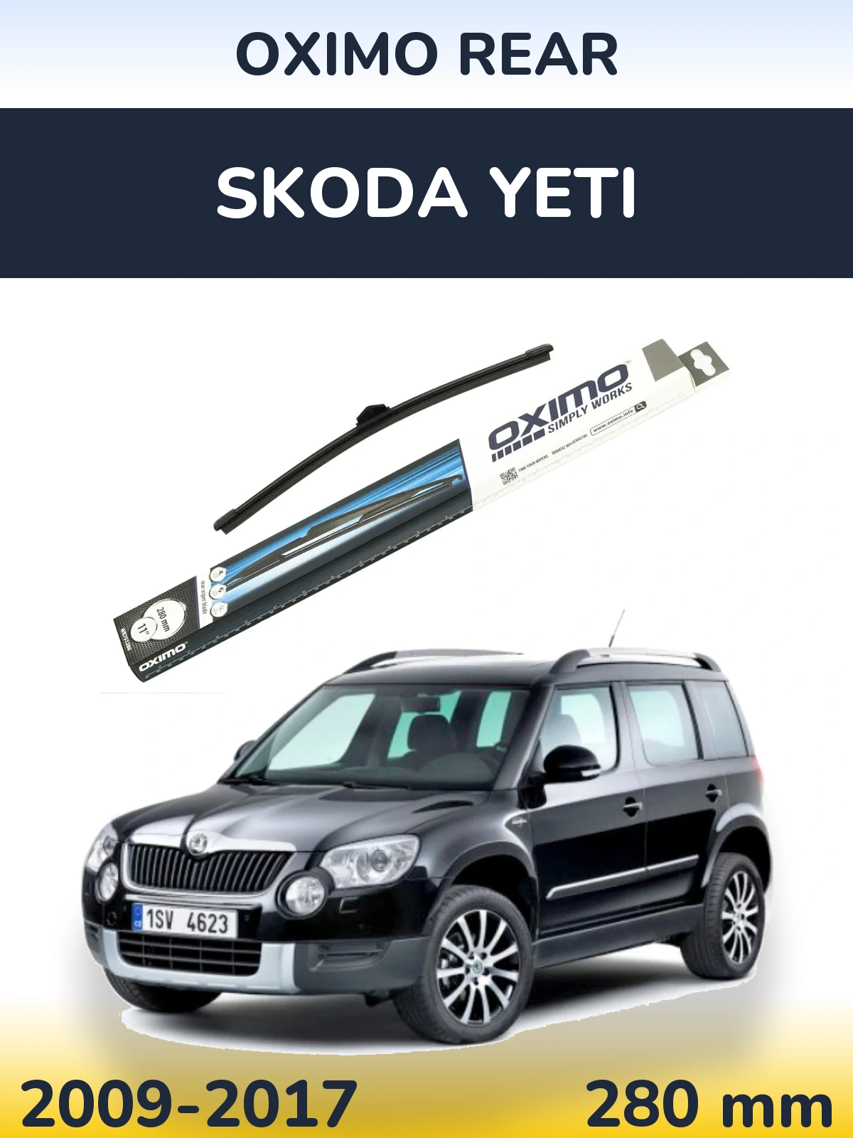 Задний дворник Oximo Rear 280 мм для Skoda Yeti 2009-2017
