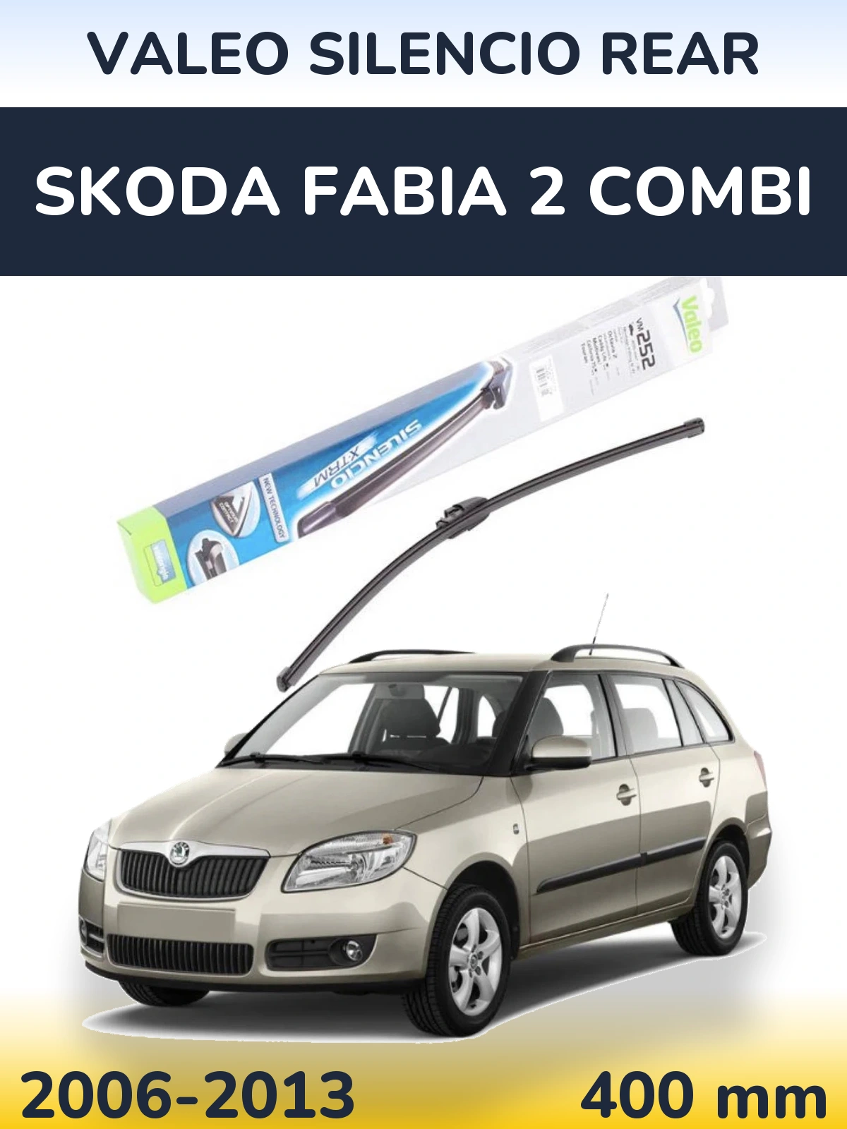 Tylna wycieraczka Valeo Silencio Rear 404 mm do Skoda Fabia 2 Combi 2006-2013