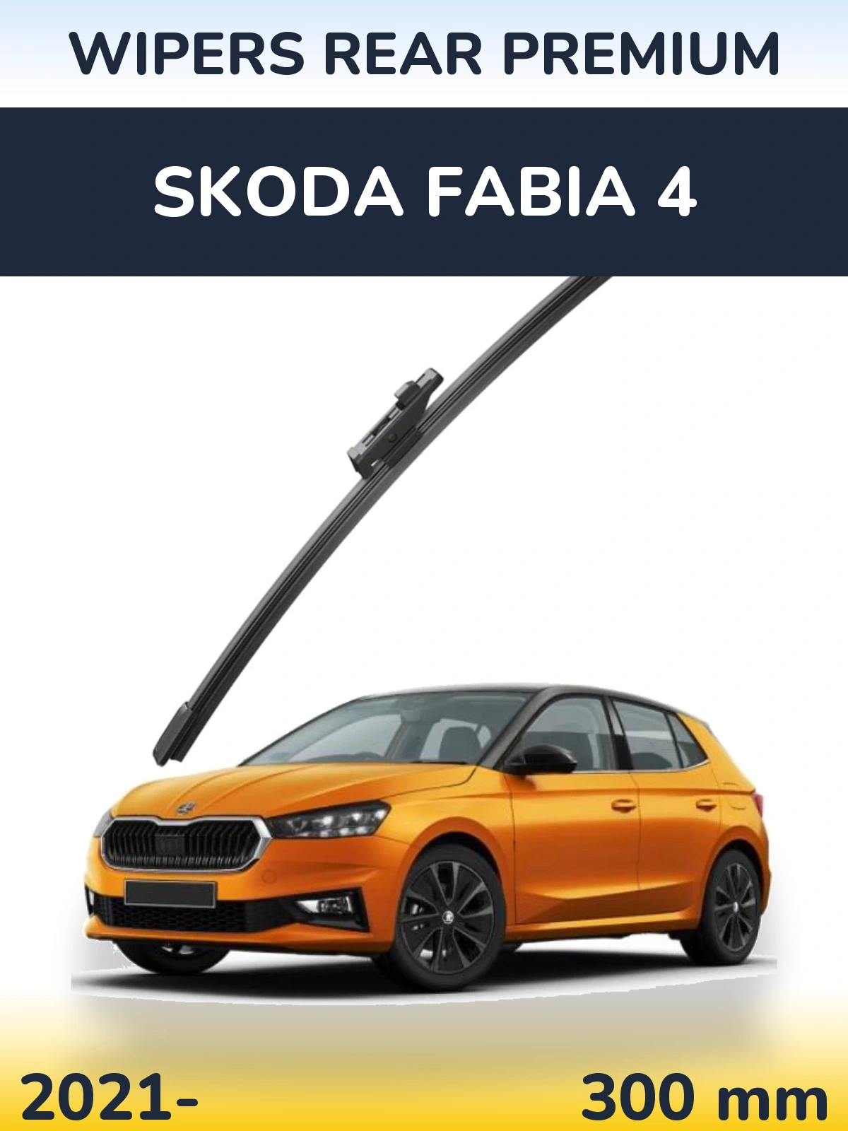 Rear wiper blade WIPERS REAR PREMIUM 300 mm for Skoda Fabia 4 2021-2026