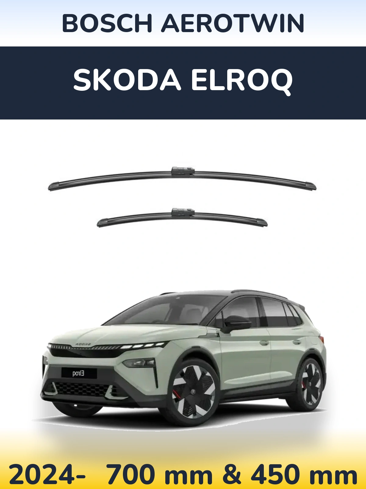 Komplet przednich wycieraczek BOSCH AeroTwin 700 & 450 mm do Skoda Elroq 2024-2026