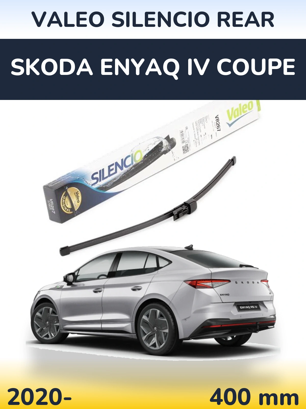 Задня щітка Valeo Silencio Rear 400 мм для Skoda Enyaq iV Coupe 2020-2026