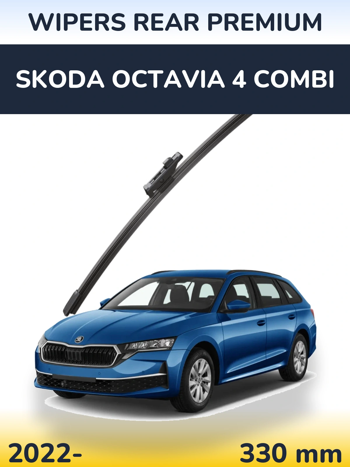 Rear wiper blade WIPERS REAR PREMIUM 330 mm for Skoda Octavia 4 Combi 2022-2026