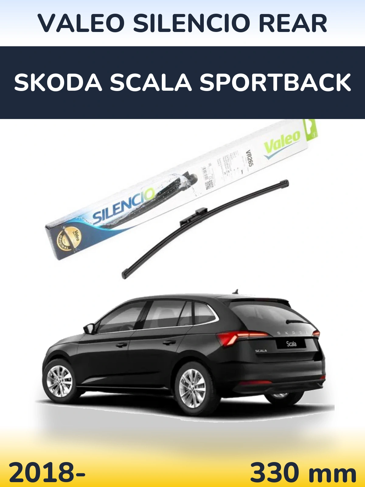 Tylna wycieraczka Valeo Silencio Rear 335 mm do Skoda Scala Sportback 2018-2026