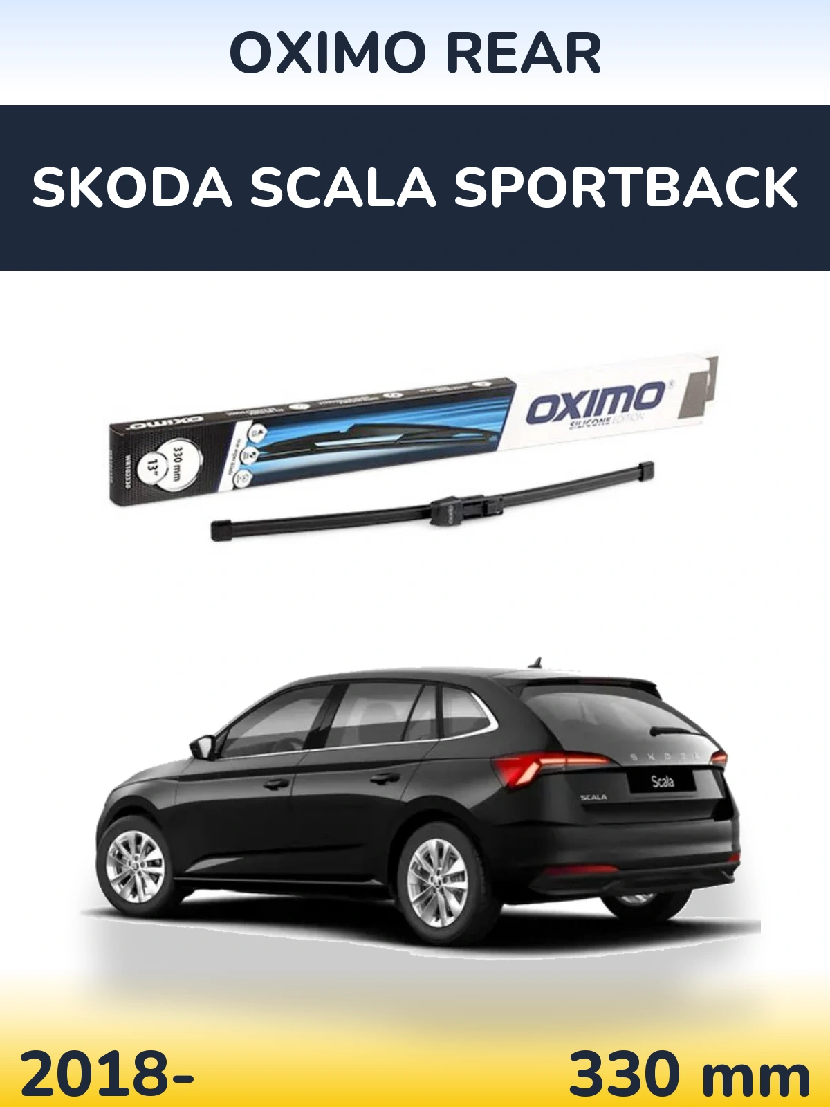 Tylna wycieraczka Oximo Rear 330 mm do Skoda Scala Sportback 2018-2026