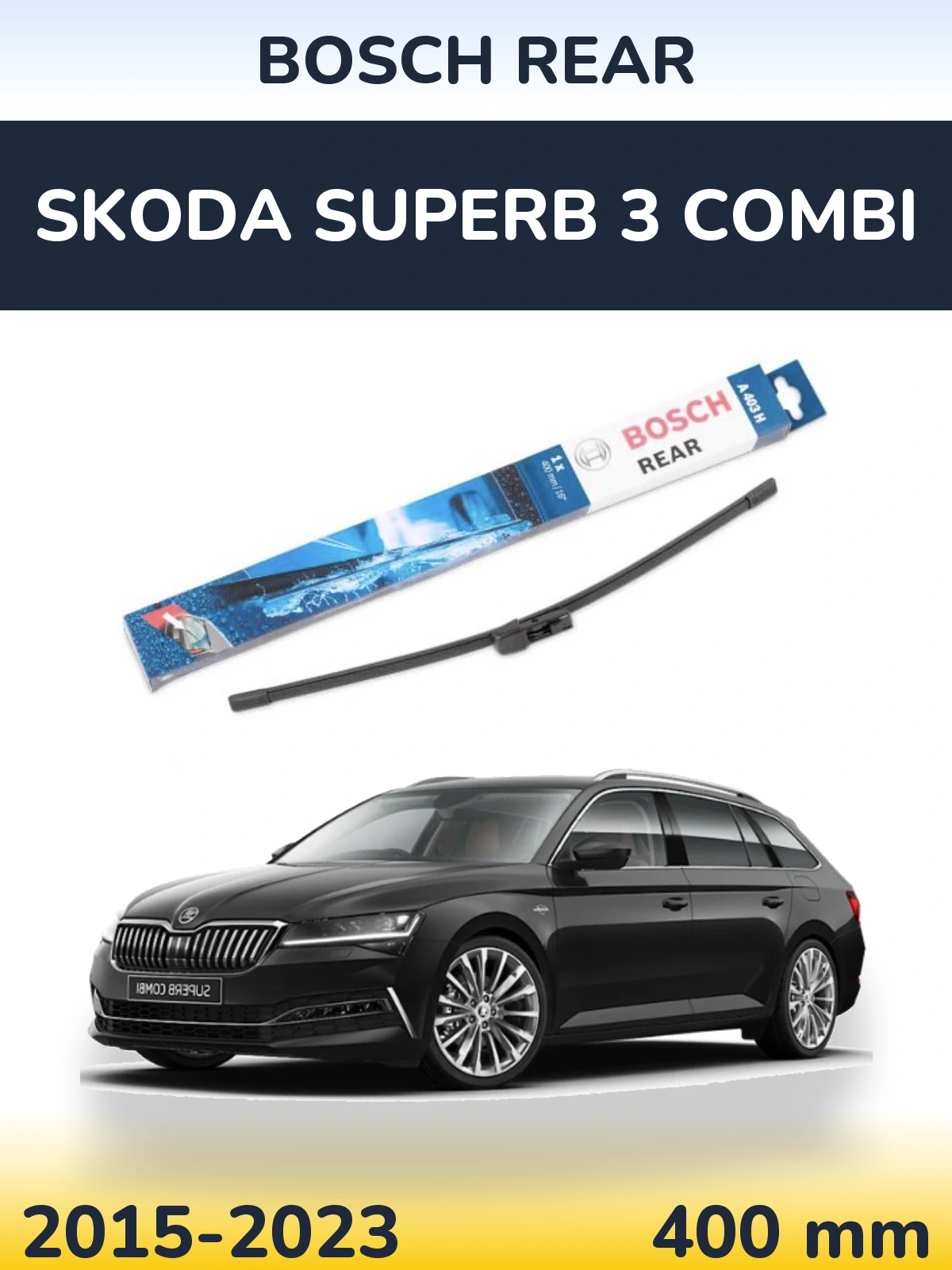 Tylna wycieraczka BOSCH Rear 400 mm do Skoda Superb 3 Combi 2015-2023