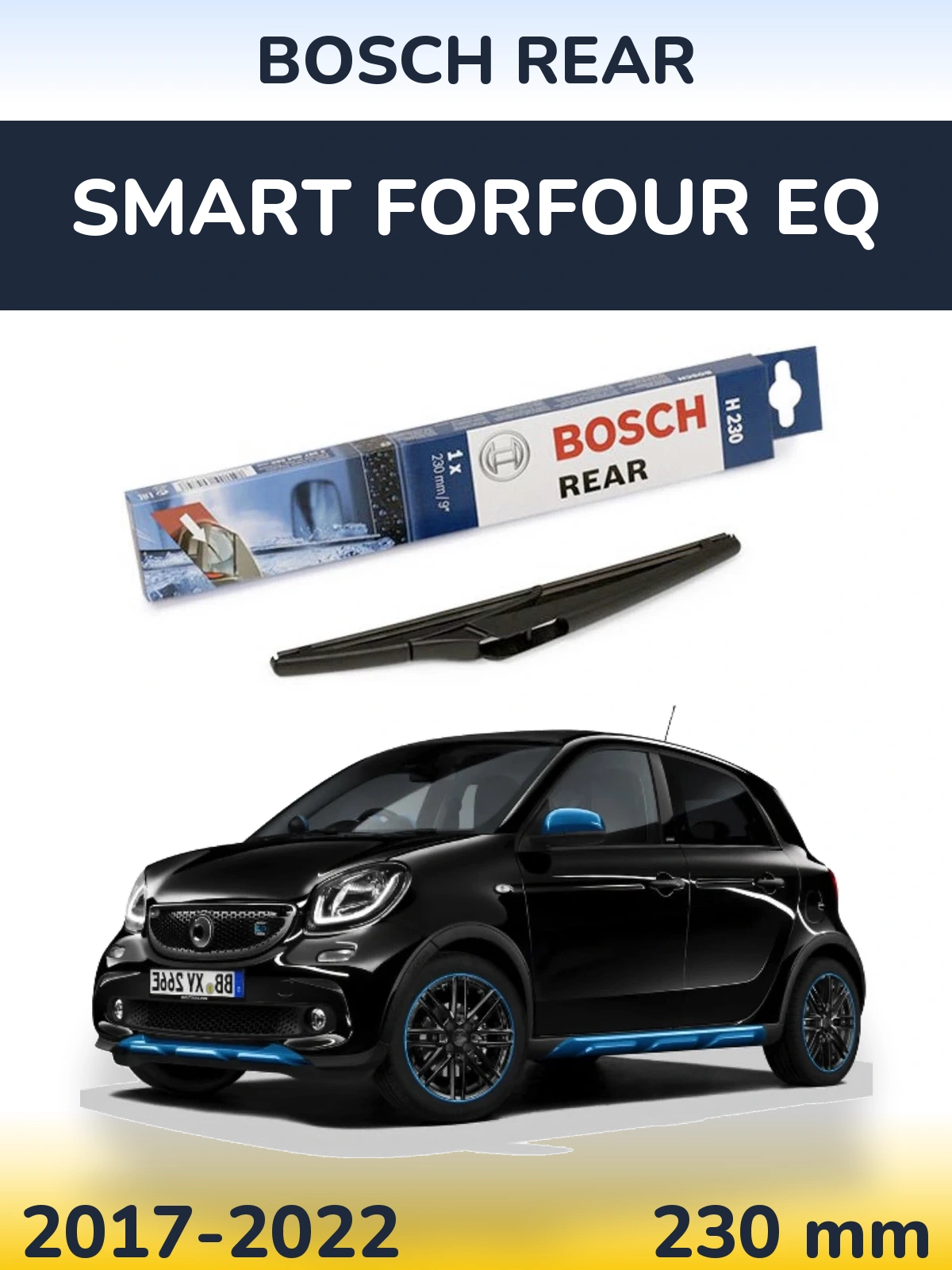 Tylna wycieraczka BOSCH Rear 230 mm do Smart Forfour EQ 2017-2022