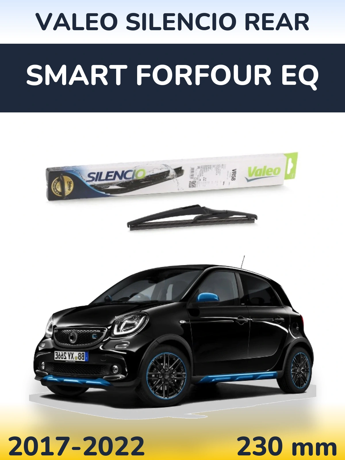Задний дворник Valeo Silencio Rear 240 мм для Smart Forfour EQ 2017-2022