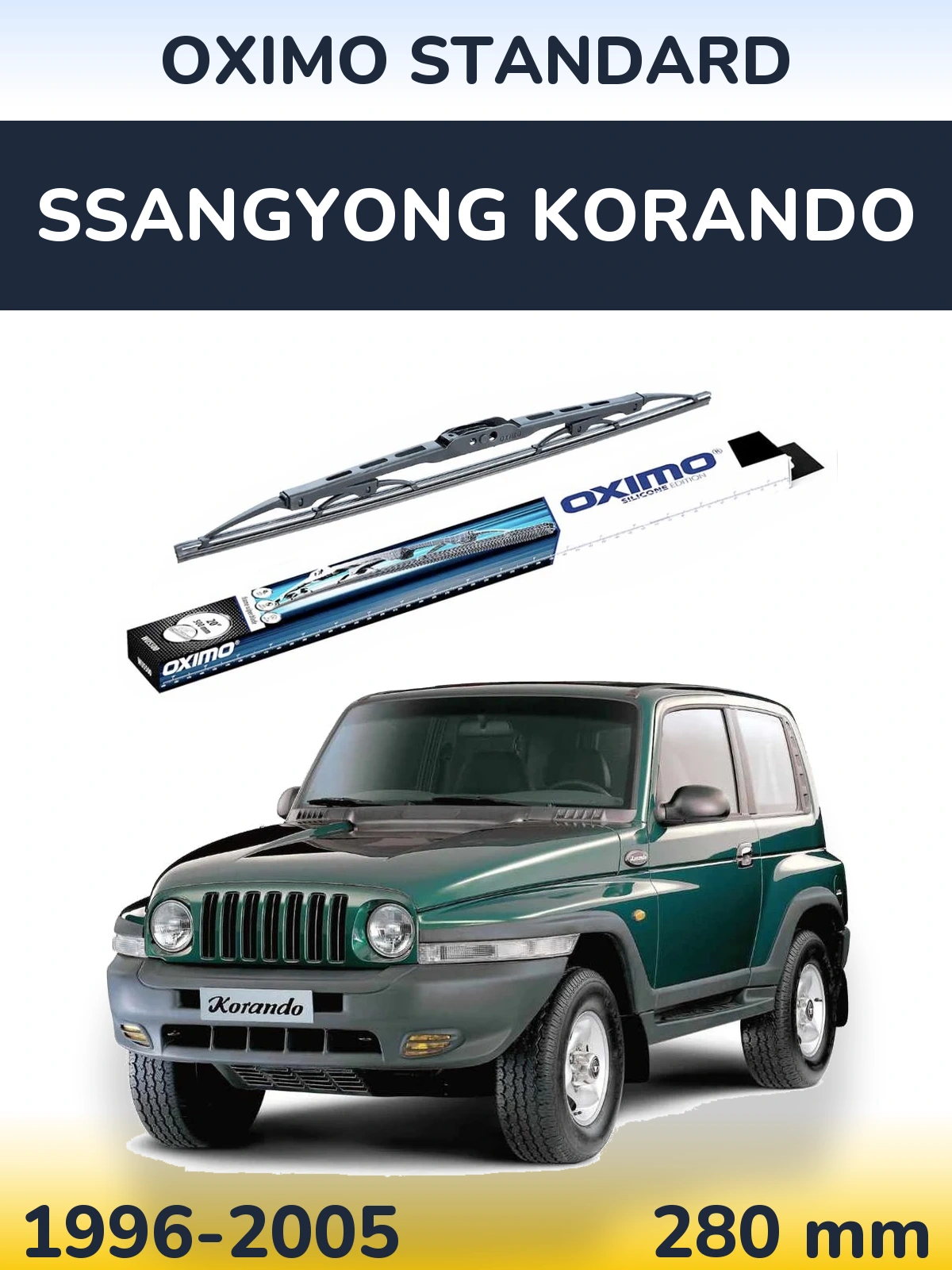 Tylna wycieraczka Oximo Standard 275 mm do SsangYong Korando 1996-2005