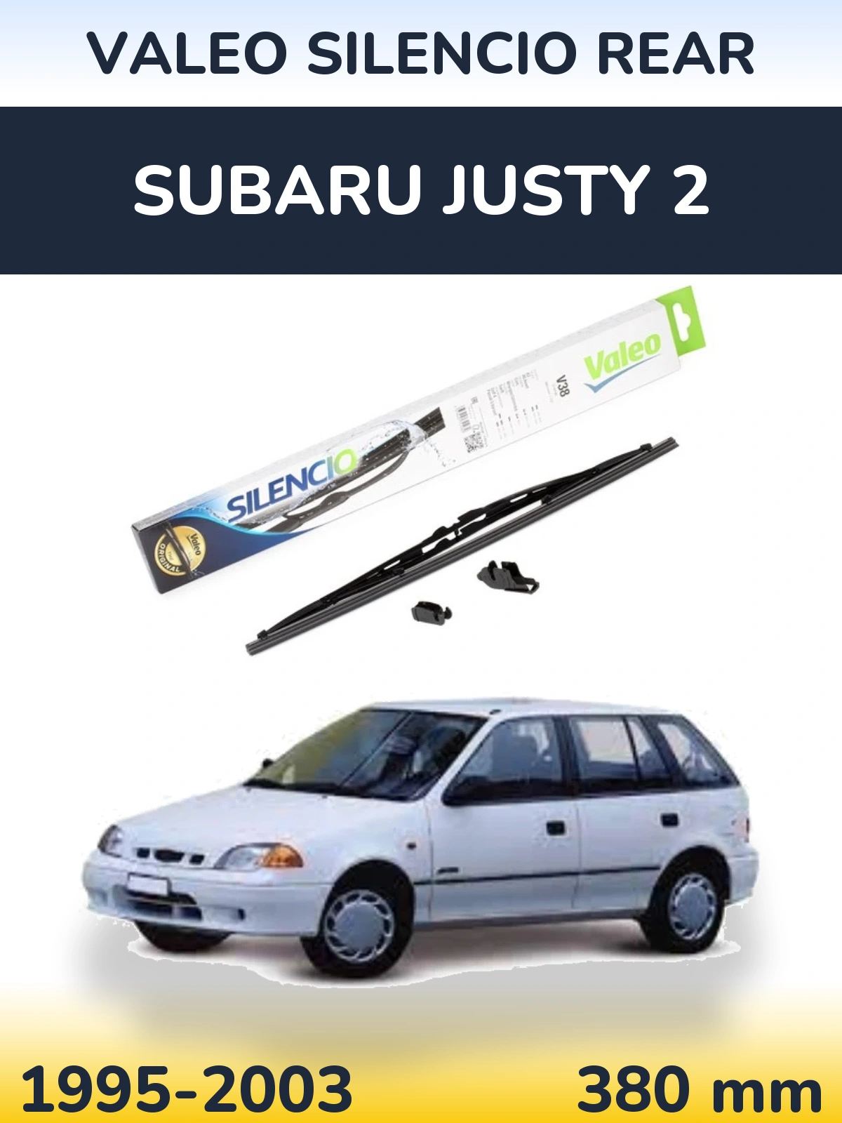 Задний дворник Valeo Silencio Rear 380 мм для Subaru Justy 2 1995-2003