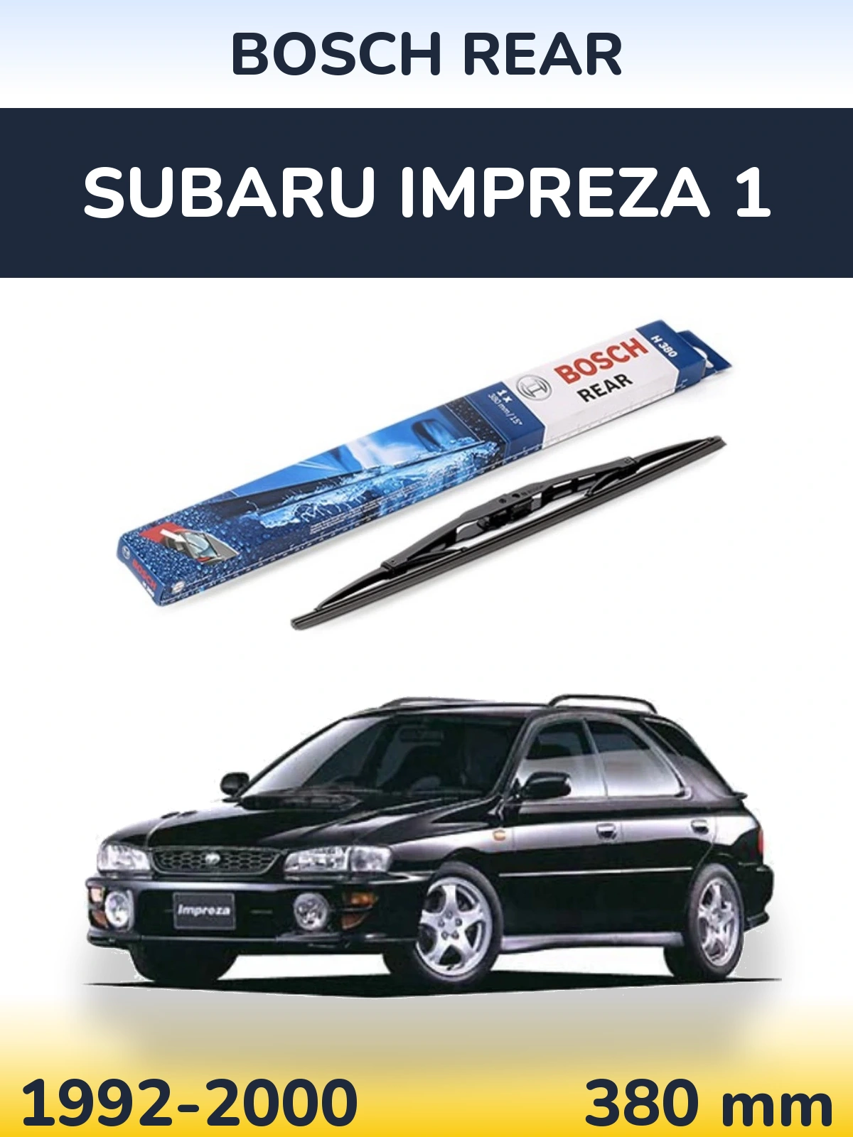 Tylna wycieraczka BOSCH Rear 380 mm do Subaru Impreza 1 1992-2000