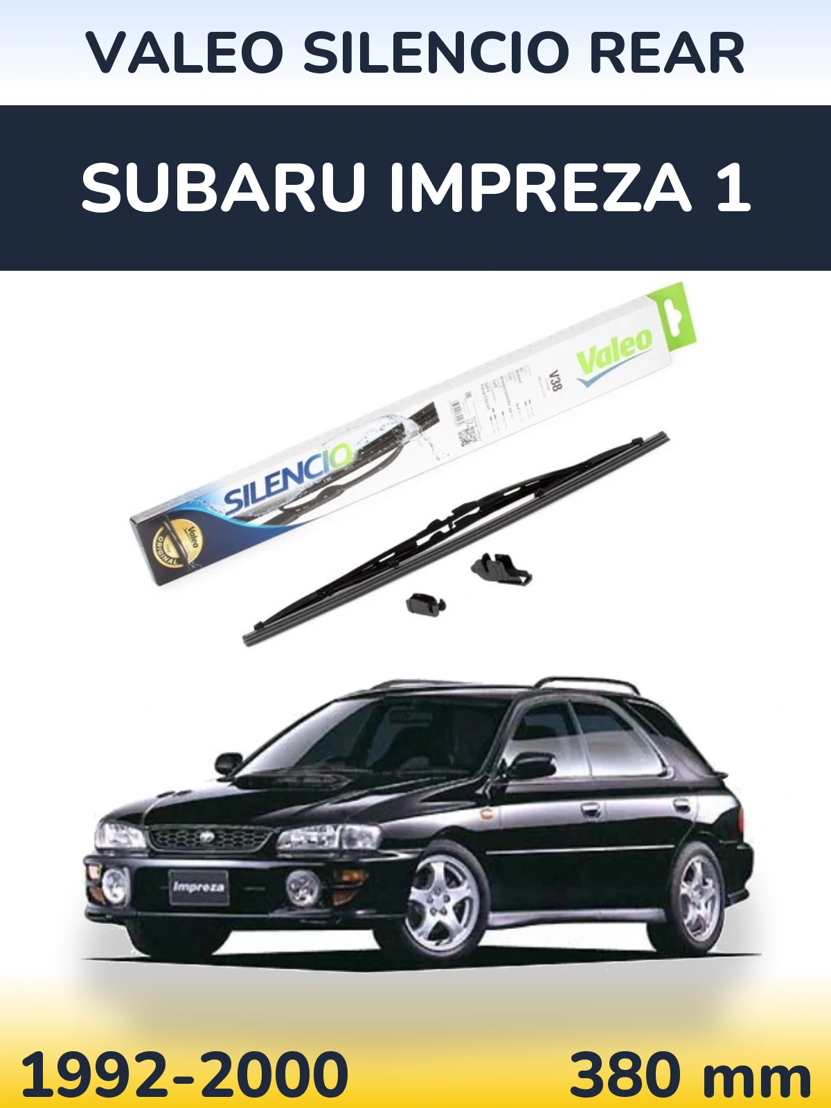 Задний дворник Valeo Silencio Rear 380 мм для Subaru Impreza 1 1992-2000
