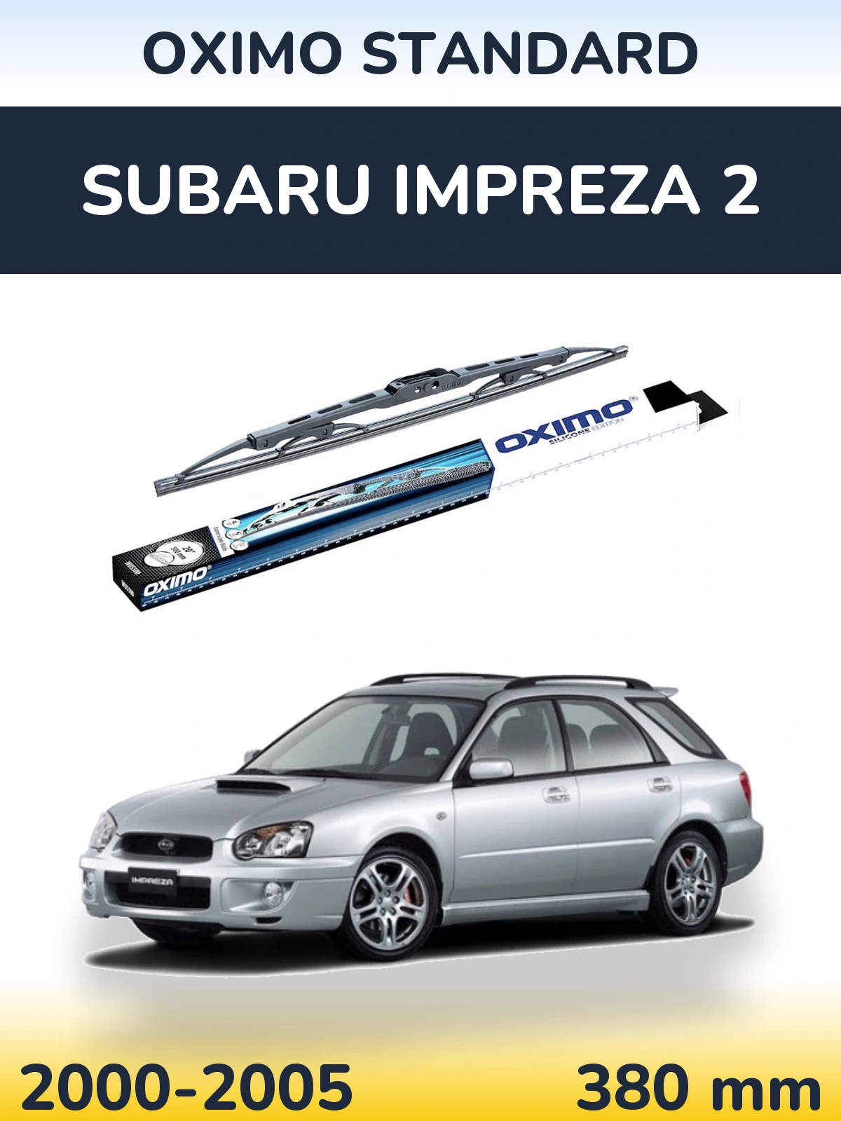 Tylna wycieraczka Oximo Standard 375 mm do Subaru Impreza 2 2000-2005