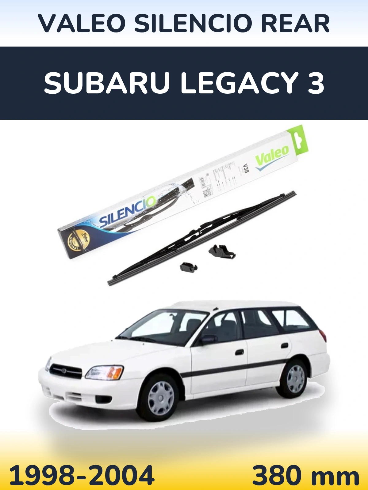 Задний дворник Valeo Silencio Rear 380 мм для Subaru Legacy 3 1998-2004