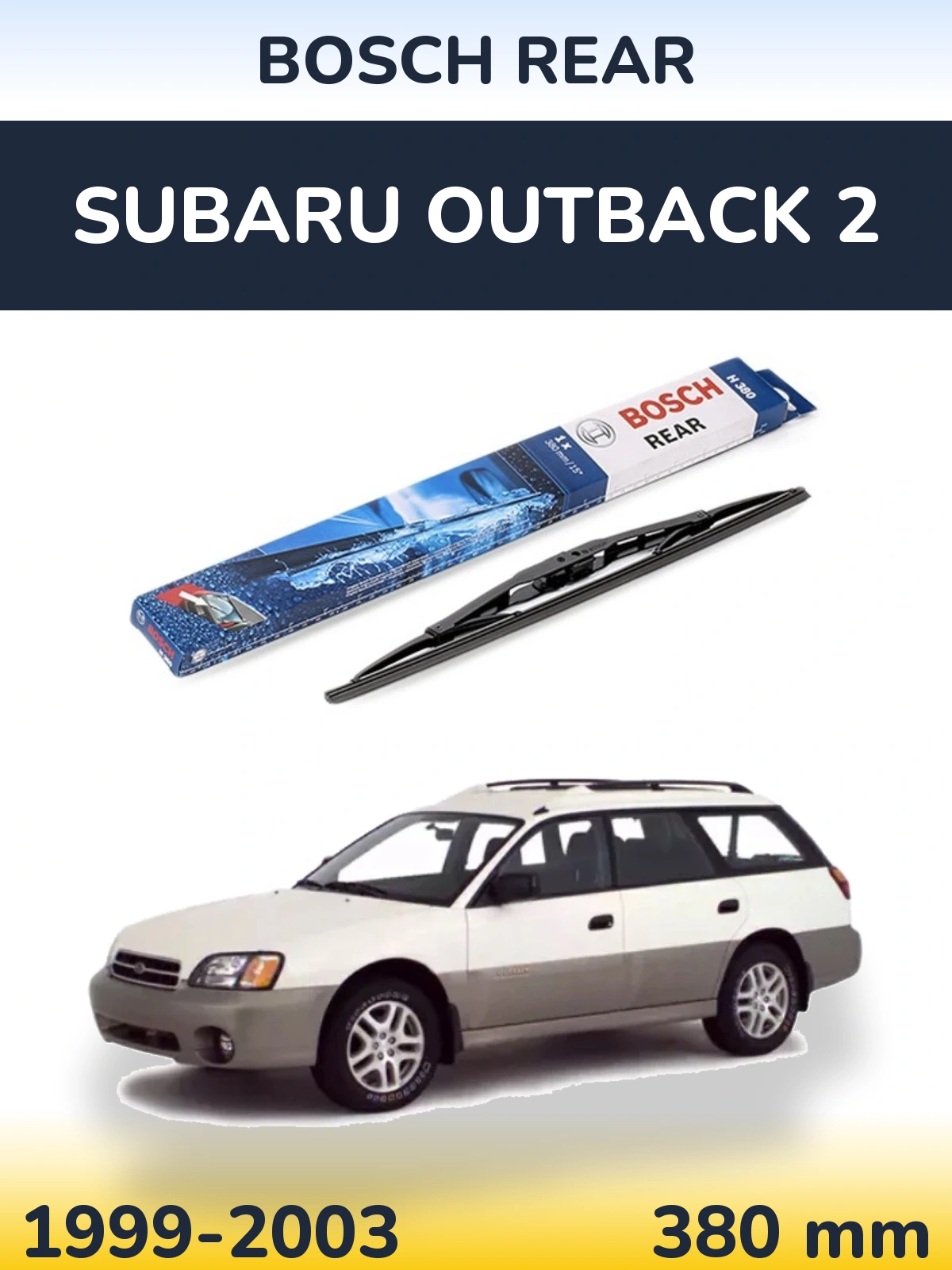 Tylna wycieraczka BOSCH Rear 380 mm do Subaru Outback 2 1999-2003
