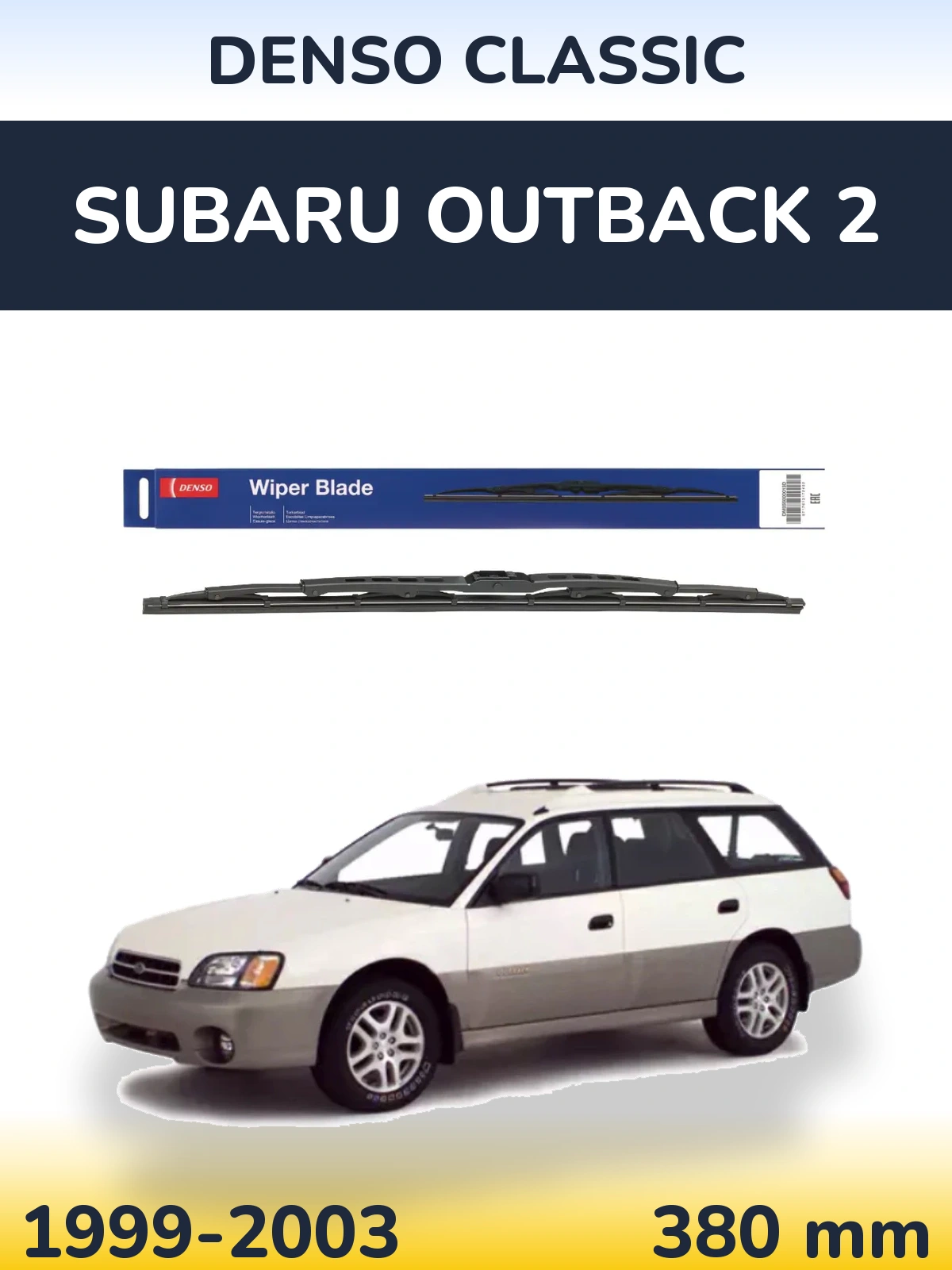 Задний дворник Denso Classic 380 мм для Subaru Outback 2 1999-2003