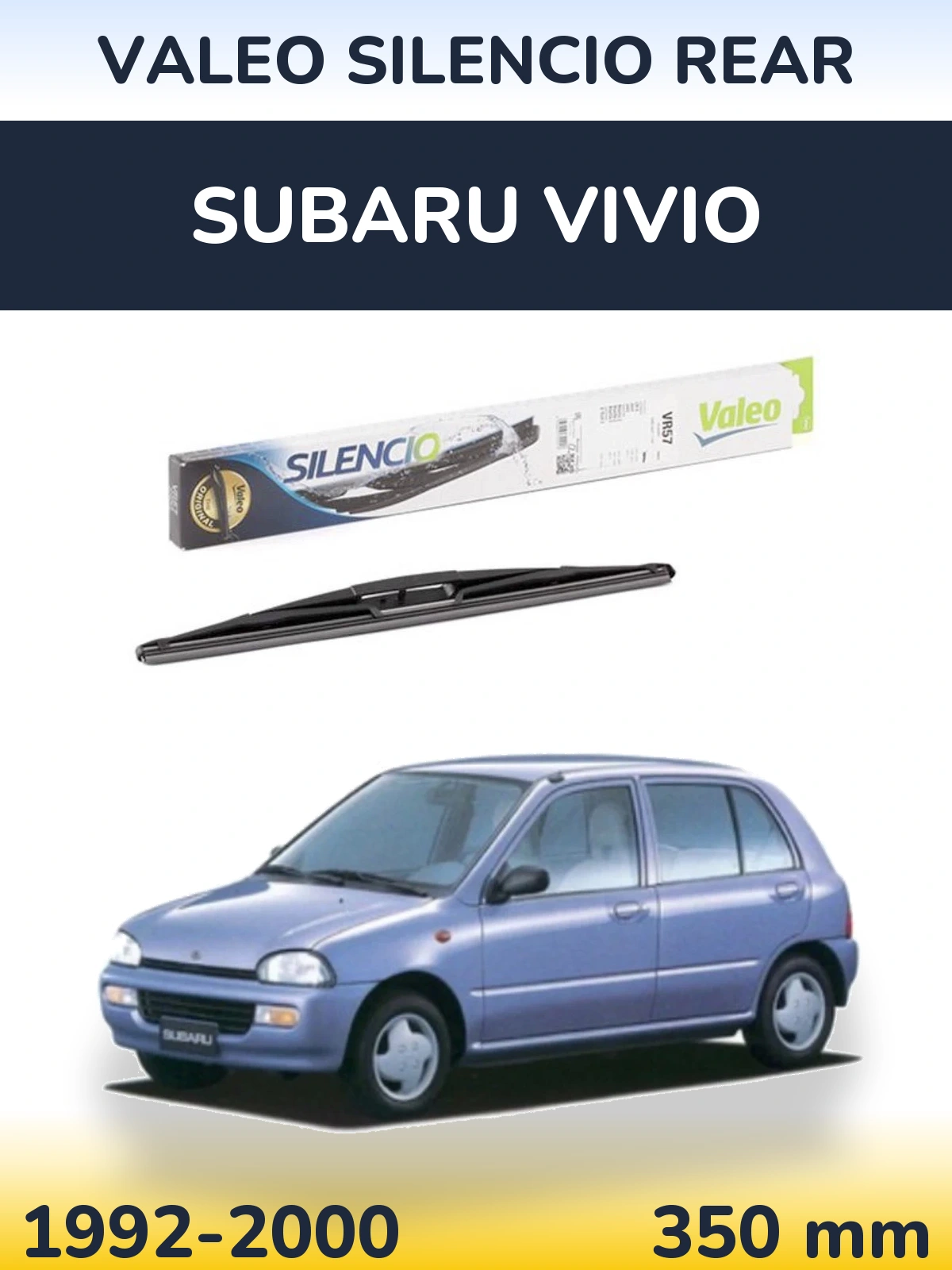 Rear wiper blade Valeo Silencio Rear 345 mm for Subaru Vivio 1992-2000
