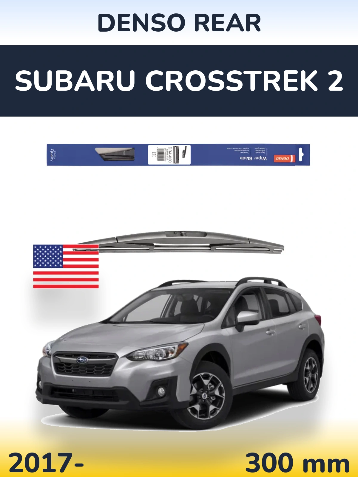 Задний дворник Denso Rear 300 мм для Subaru Crosstrek 2 2017-2026