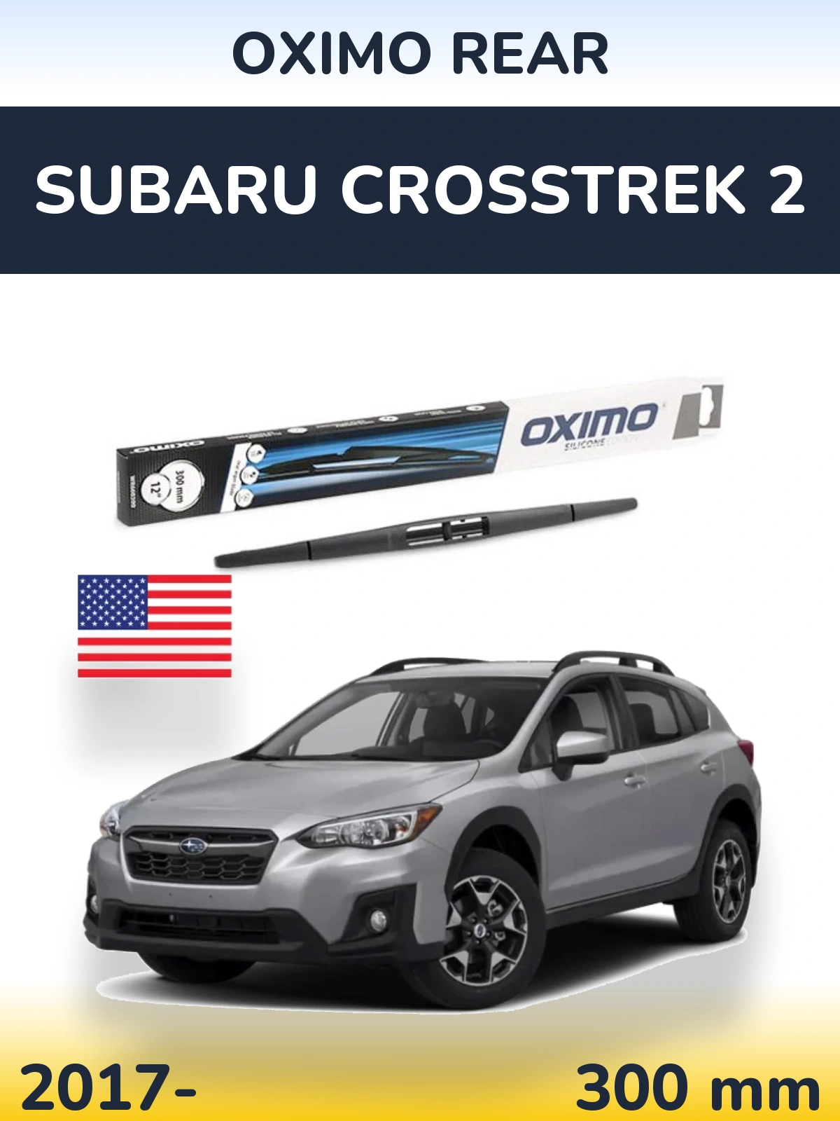 Задний дворник Oximo Rear 300 мм для Subaru Crosstrek 2 2017-2026