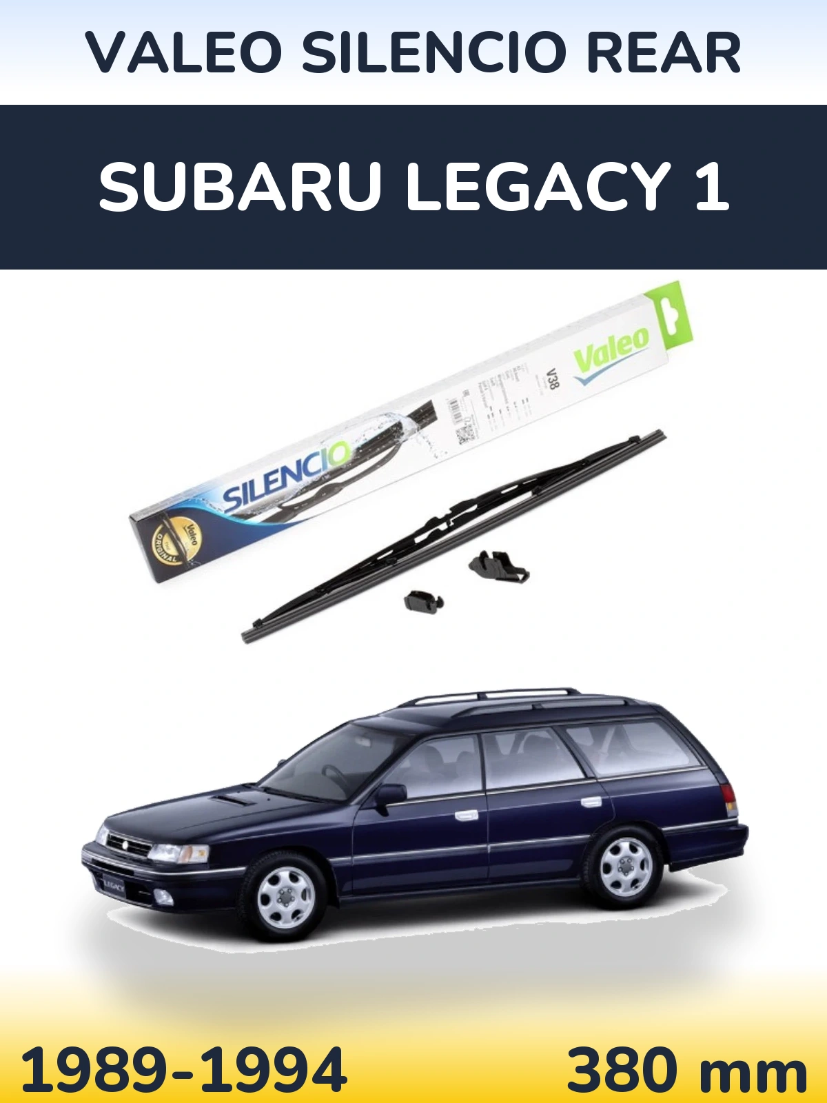 Tylna wycieraczka Valeo Silencio Rear 380 mm do Subaru Legacy 1 1989-1994