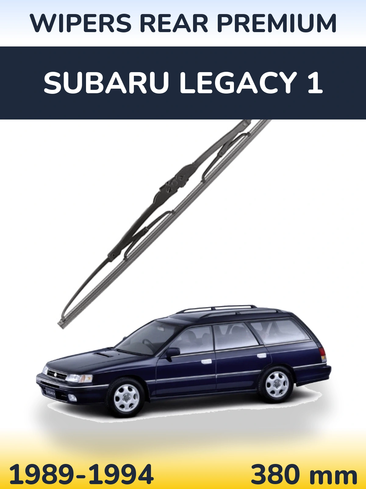 Rear wiper blade WIPERS REAR PREMIUM 380 mm for Subaru Legacy 1 1989-1994