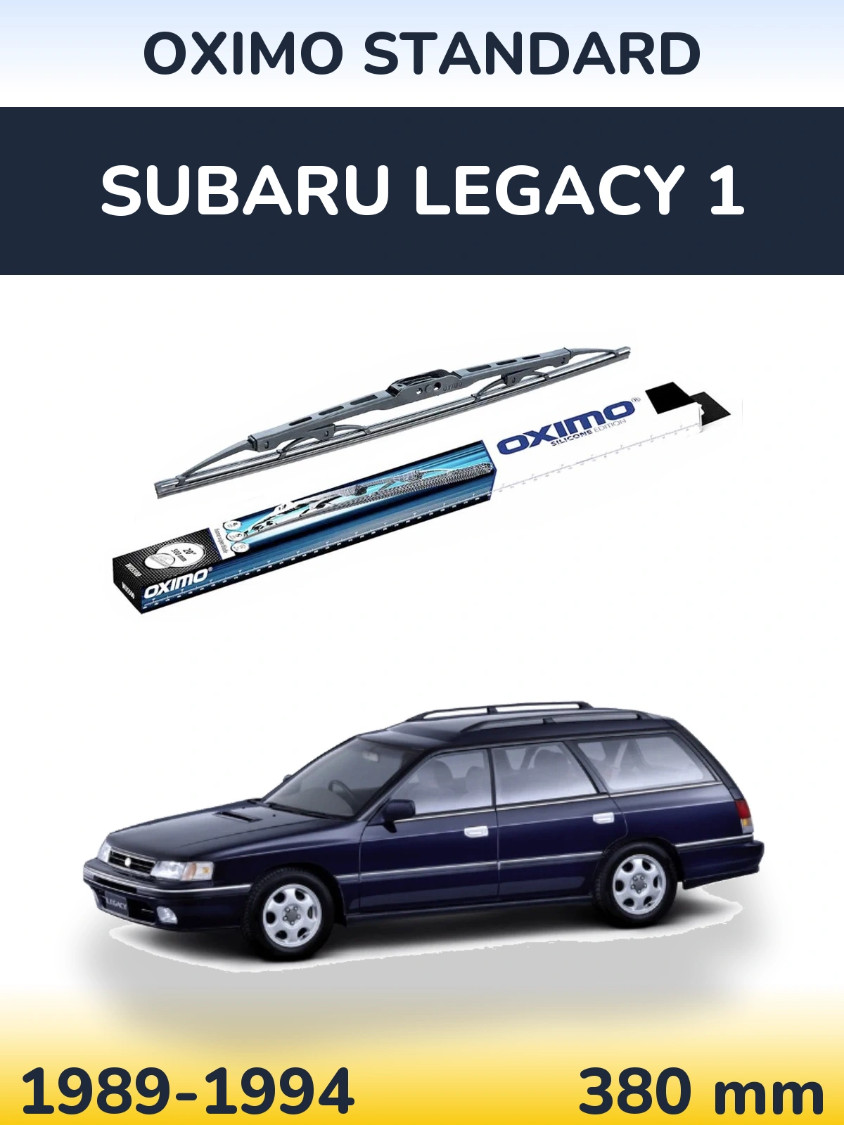 Tylna wycieraczka Oximo Standard 375 mm do Subaru Legacy 1 1989-1994