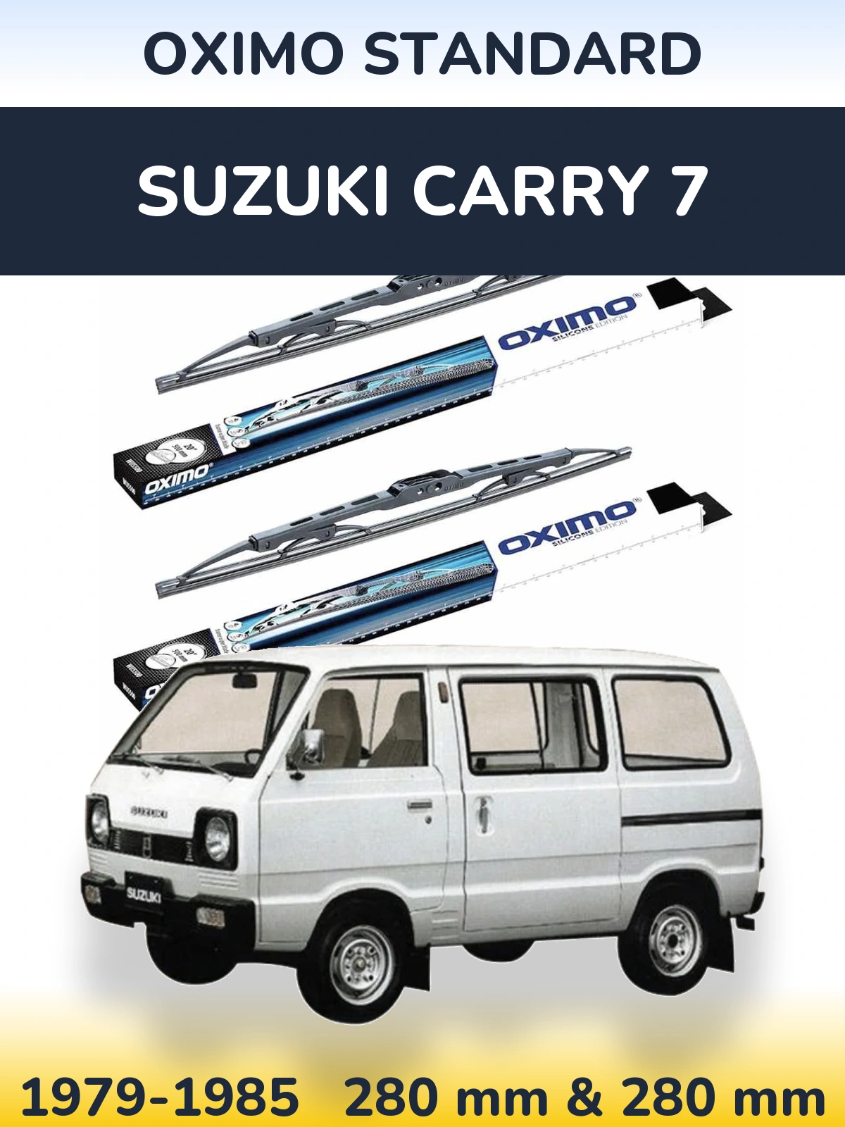 Front wiper blade set Oximo Standard 275 & 275 mm for Suzuki Carry 7 1979-1985