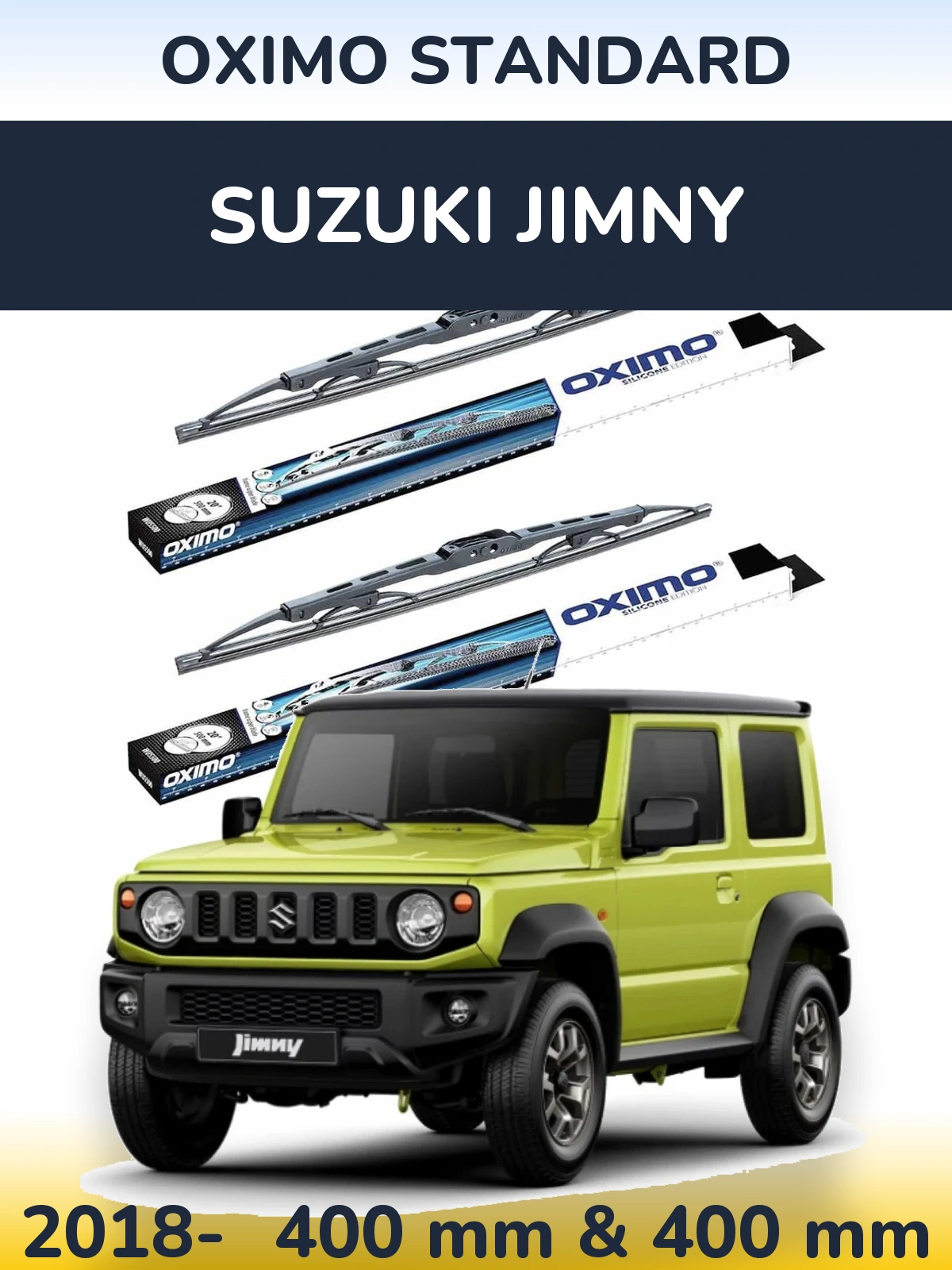 Komplet przednich wycieraczek Oximo Standard 400 & 400 mm do Suzuki Jimny 2018-2026
