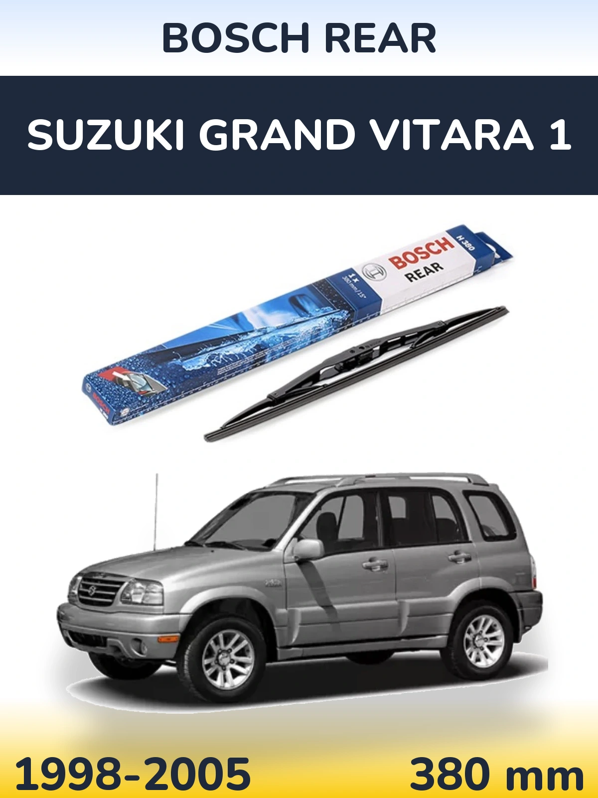 Задний дворник BOSCH Rear 380 мм для Suzuki Grand Vitara 1 1998-2005