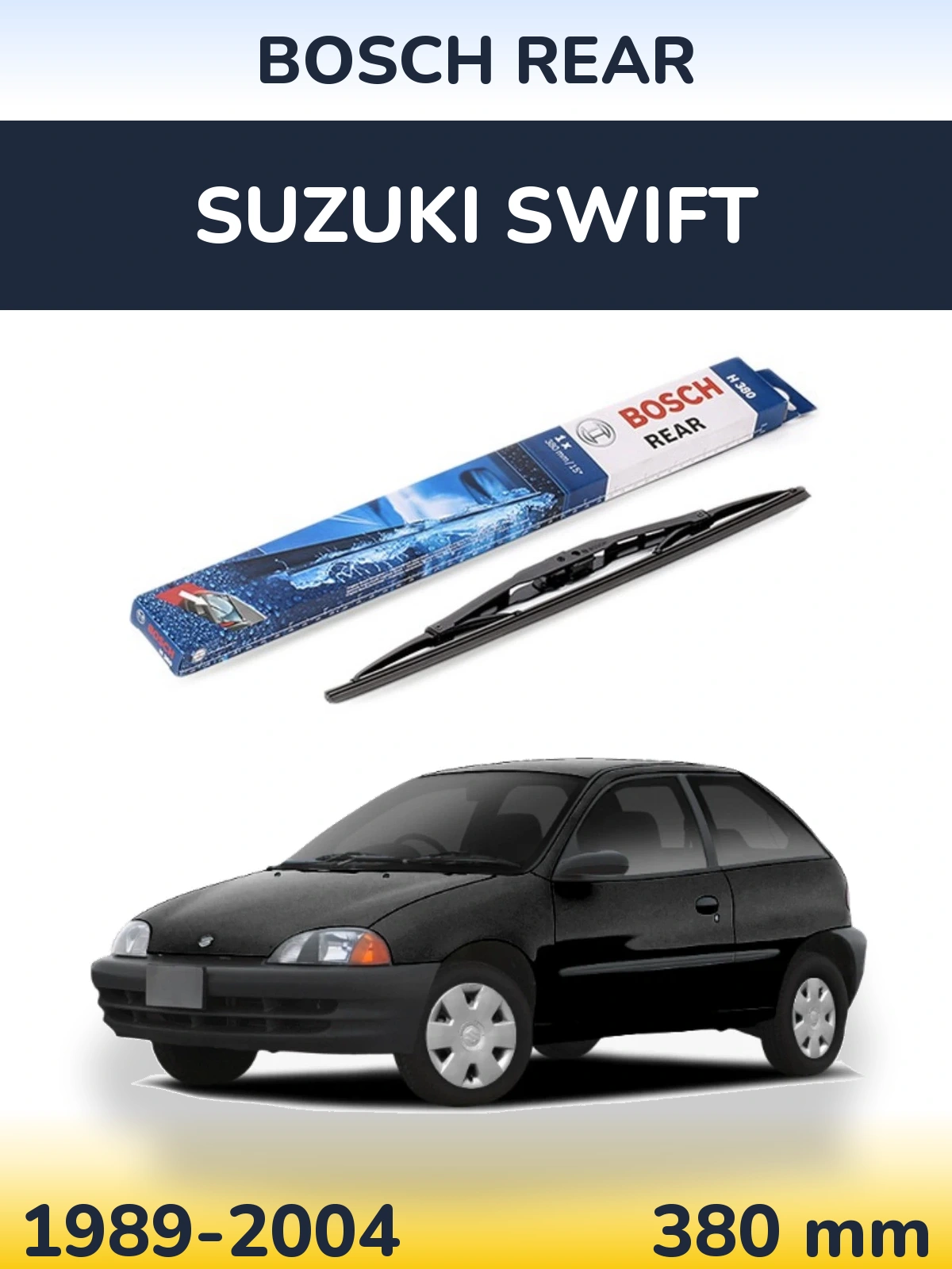 Rear wiper blade BOSCH Rear 380 mm for Suzuki Swift 1989-2004
