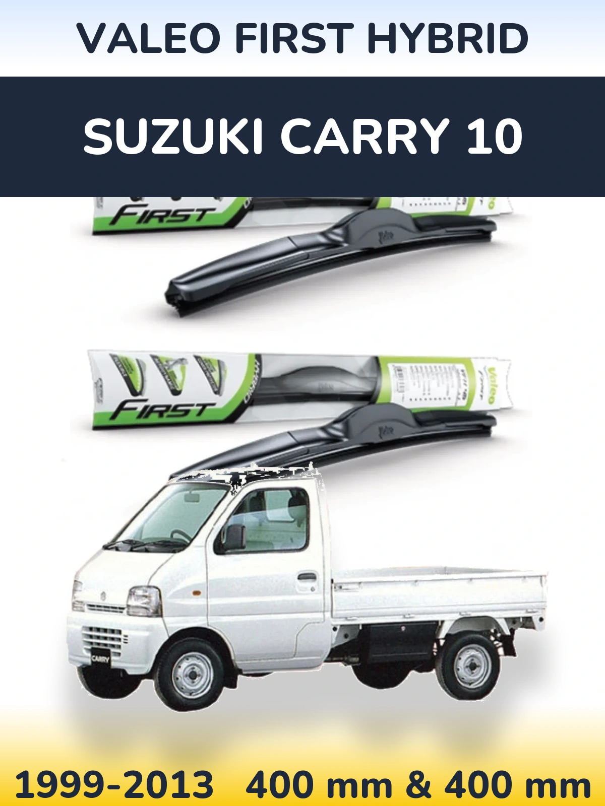 Komplet przednich wycieraczek Valeo First Hybrid 400 & 400 mm do Suzuki Carry 10 1999-2013