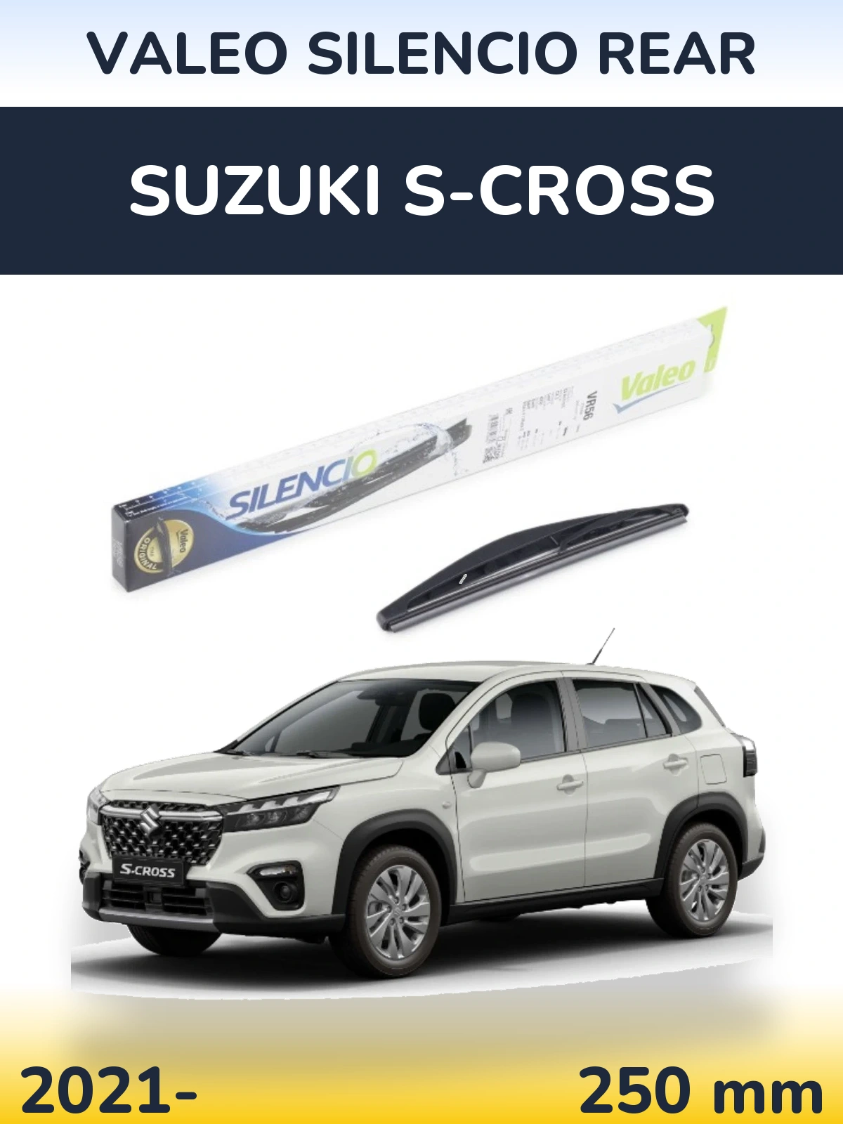 Задний дворник Valeo Silencio Rear 240 мм для Suzuki S-Cross 2021-2026