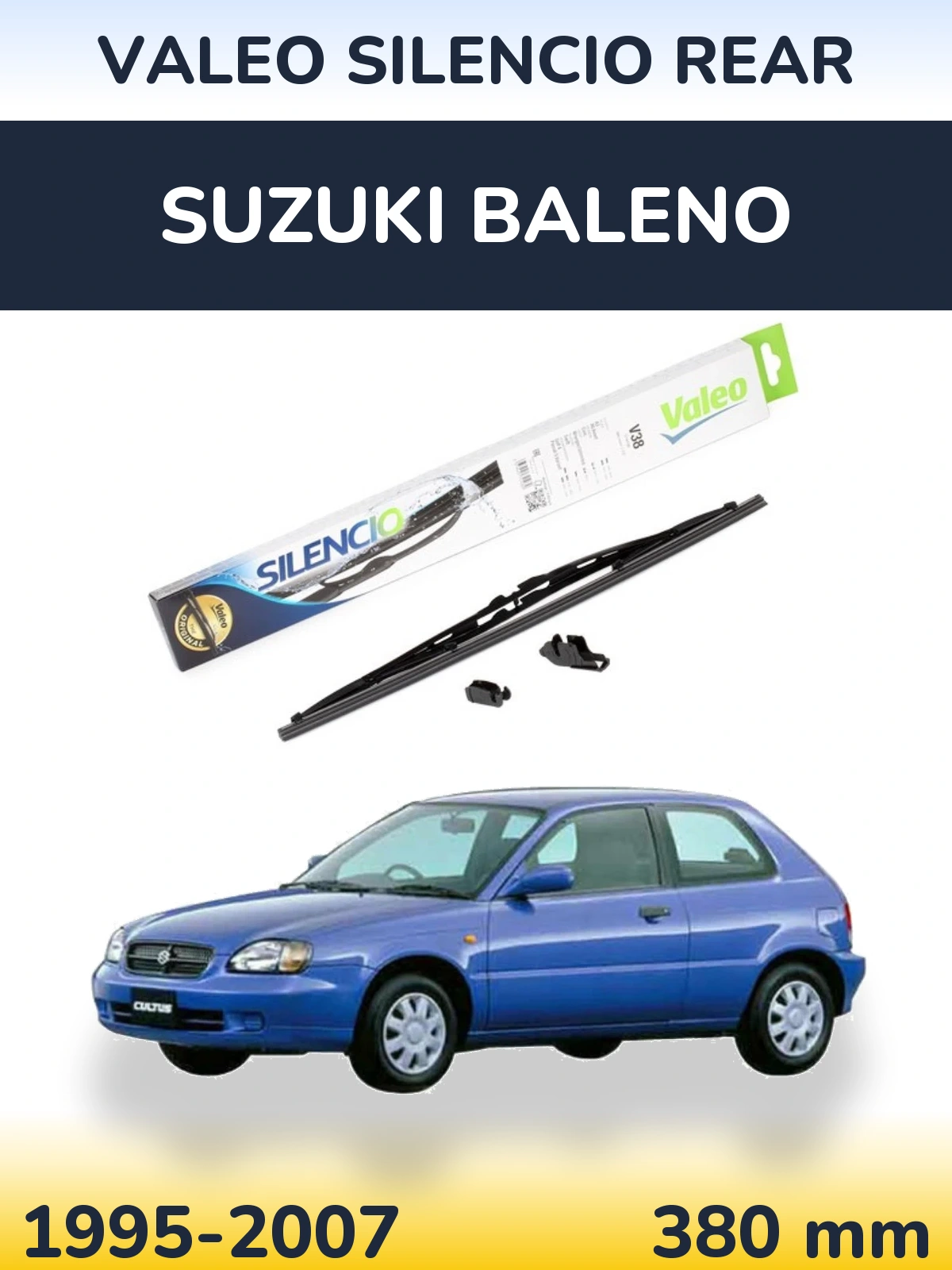 Задний дворник Valeo Silencio Rear 380 мм для Suzuki Baleno 1995-2007