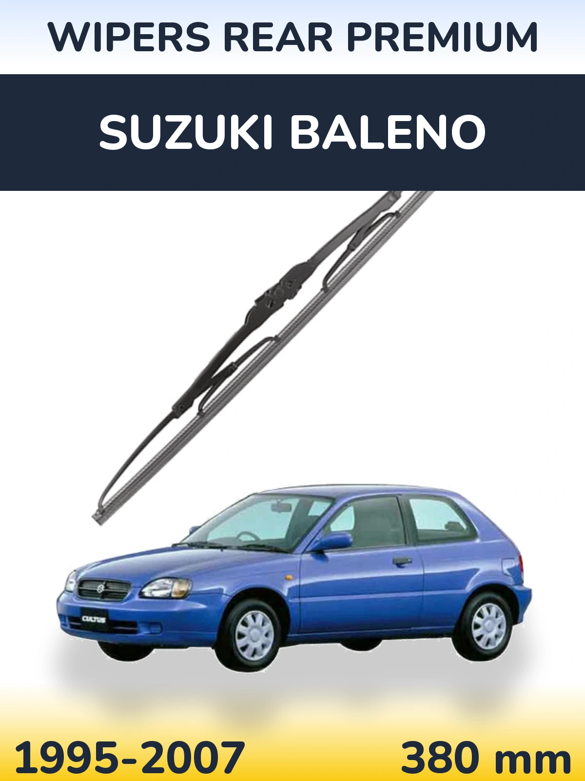 Tylna wycieraczka WIPERS REAR PREMIUM 380 mm do Suzuki Baleno 1995-2007