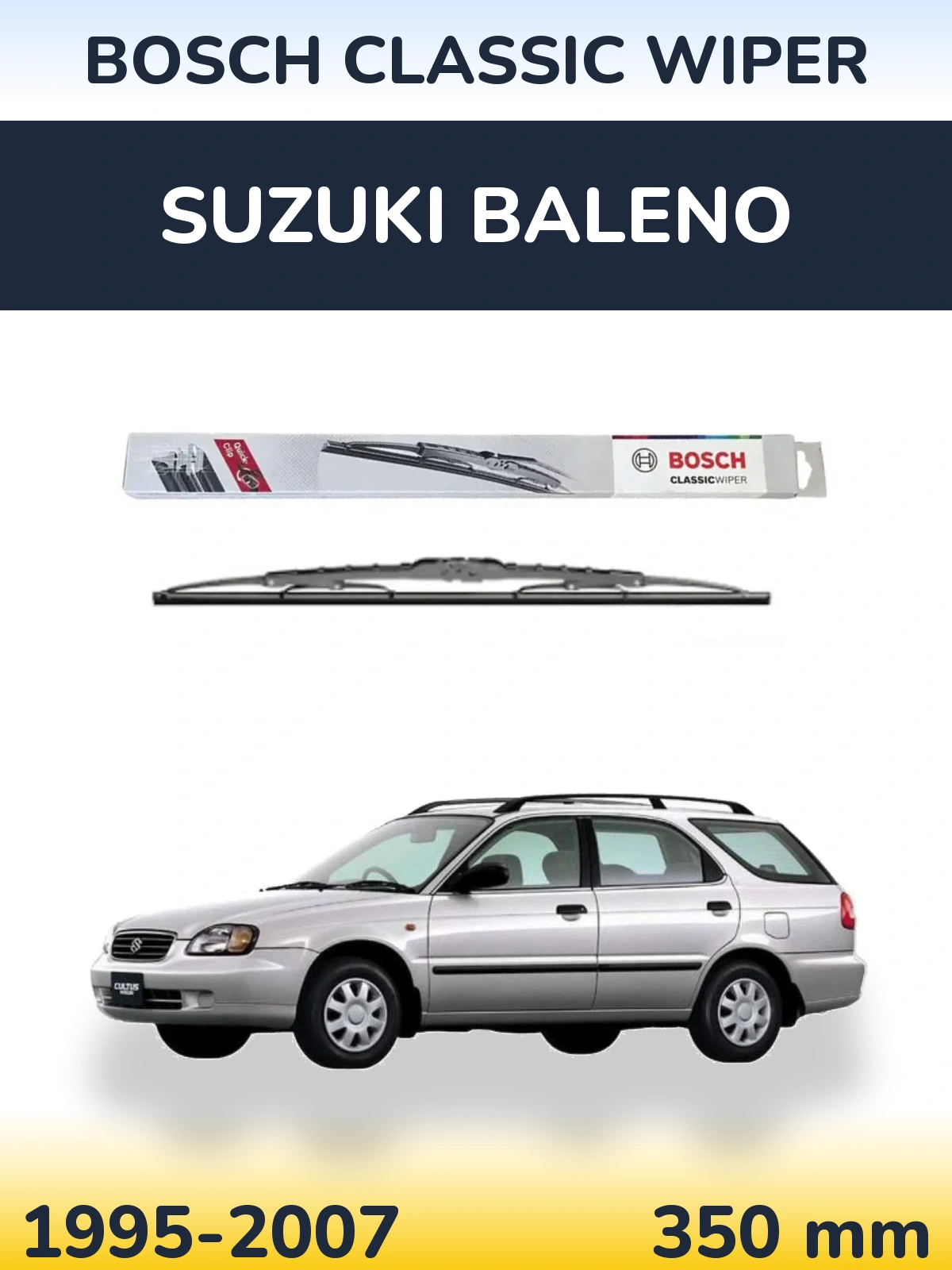 Tylna wycieraczka BOSCH Classic Wiper 340 mm do Suzuki Baleno 1995-2007