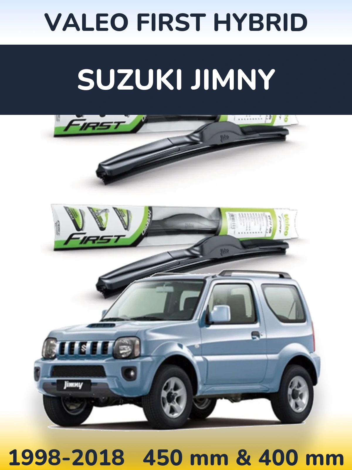 Комплект передних дворников Valeo First Hybrid 450 & 400 мм для Suzuki Jimny 1998-2018
