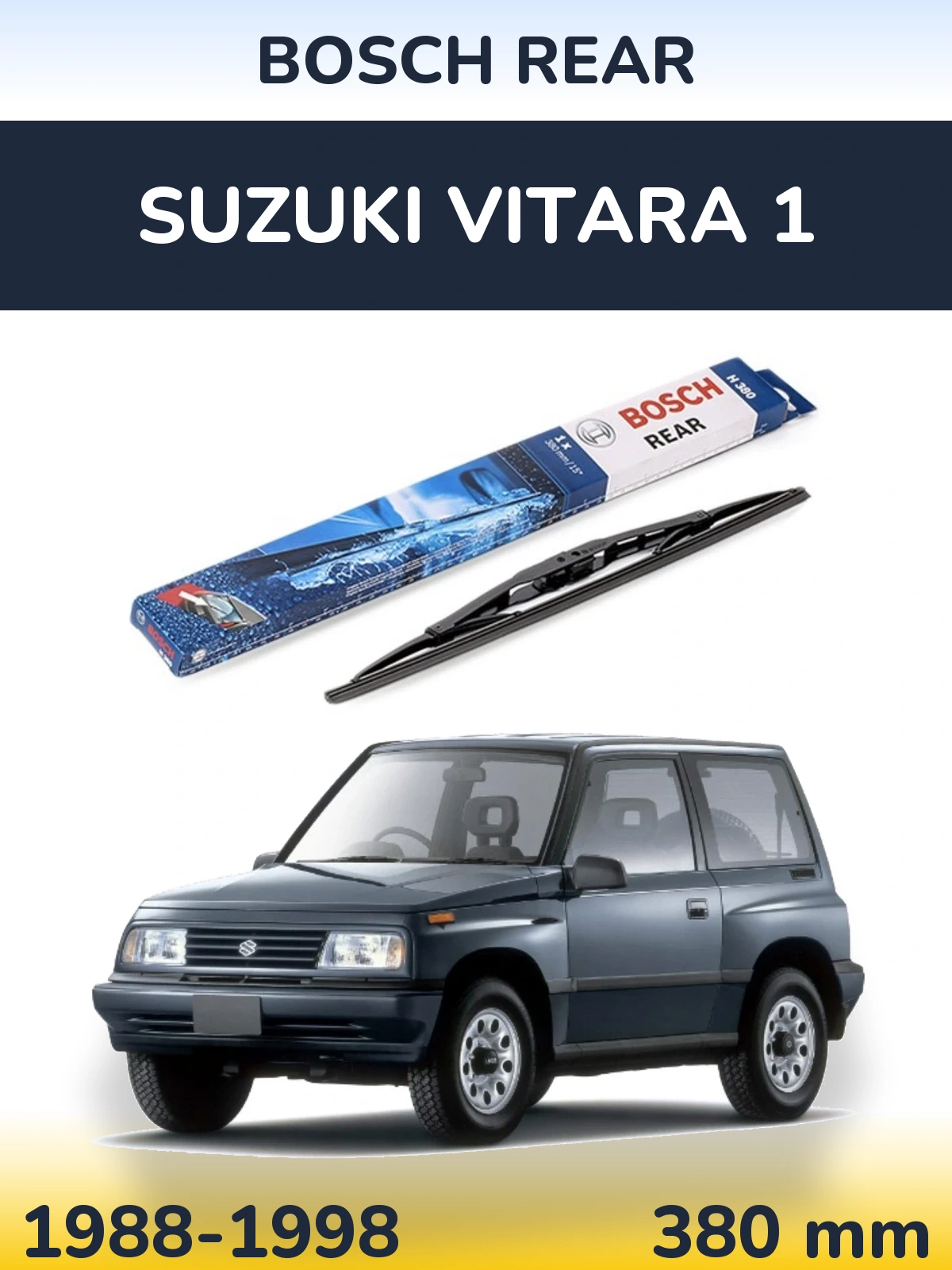 Tylna wycieraczka BOSCH Rear 380 mm do Suzuki Vitara 1 1988-1998