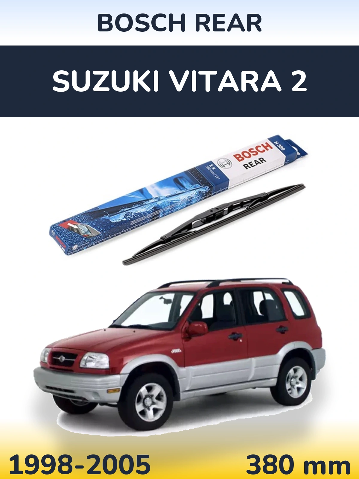 Tylna wycieraczka BOSCH Rear 380 mm do Suzuki Vitara 2 1998-2005