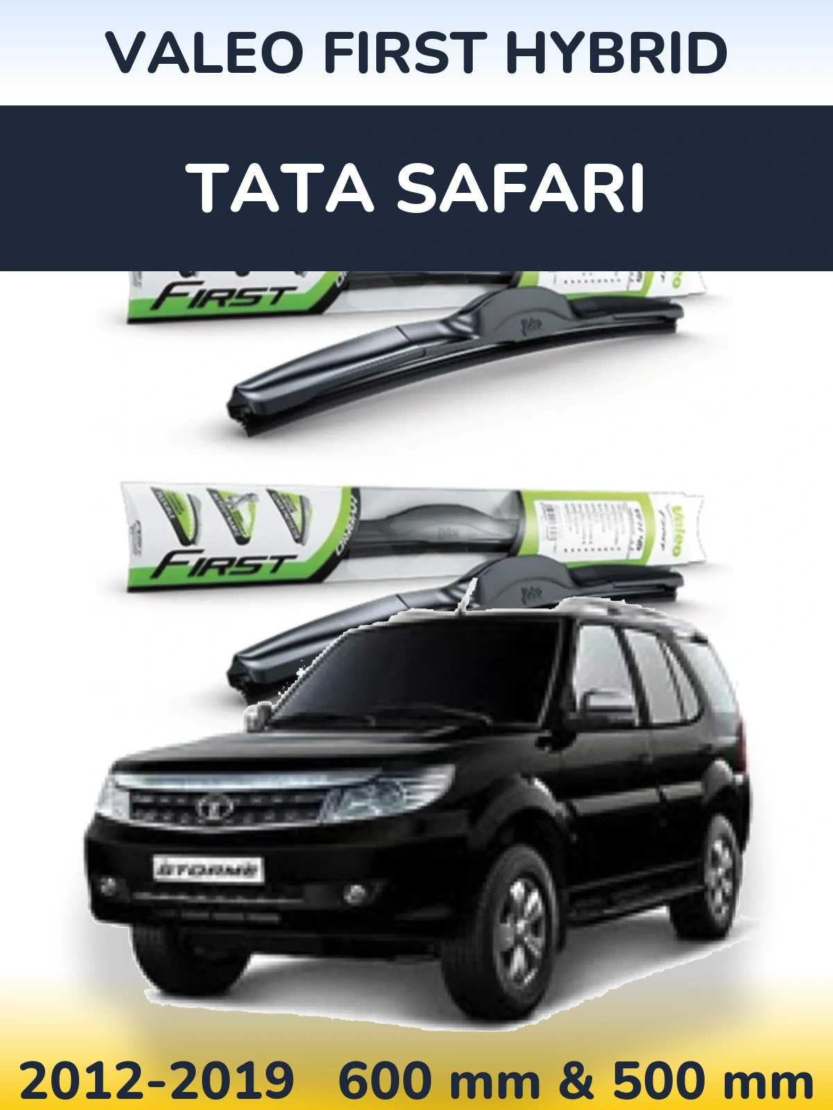 Komplet przednich wycieraczek Valeo First Hybrid 600 & 500 mm do Tata Safari 2012-2019