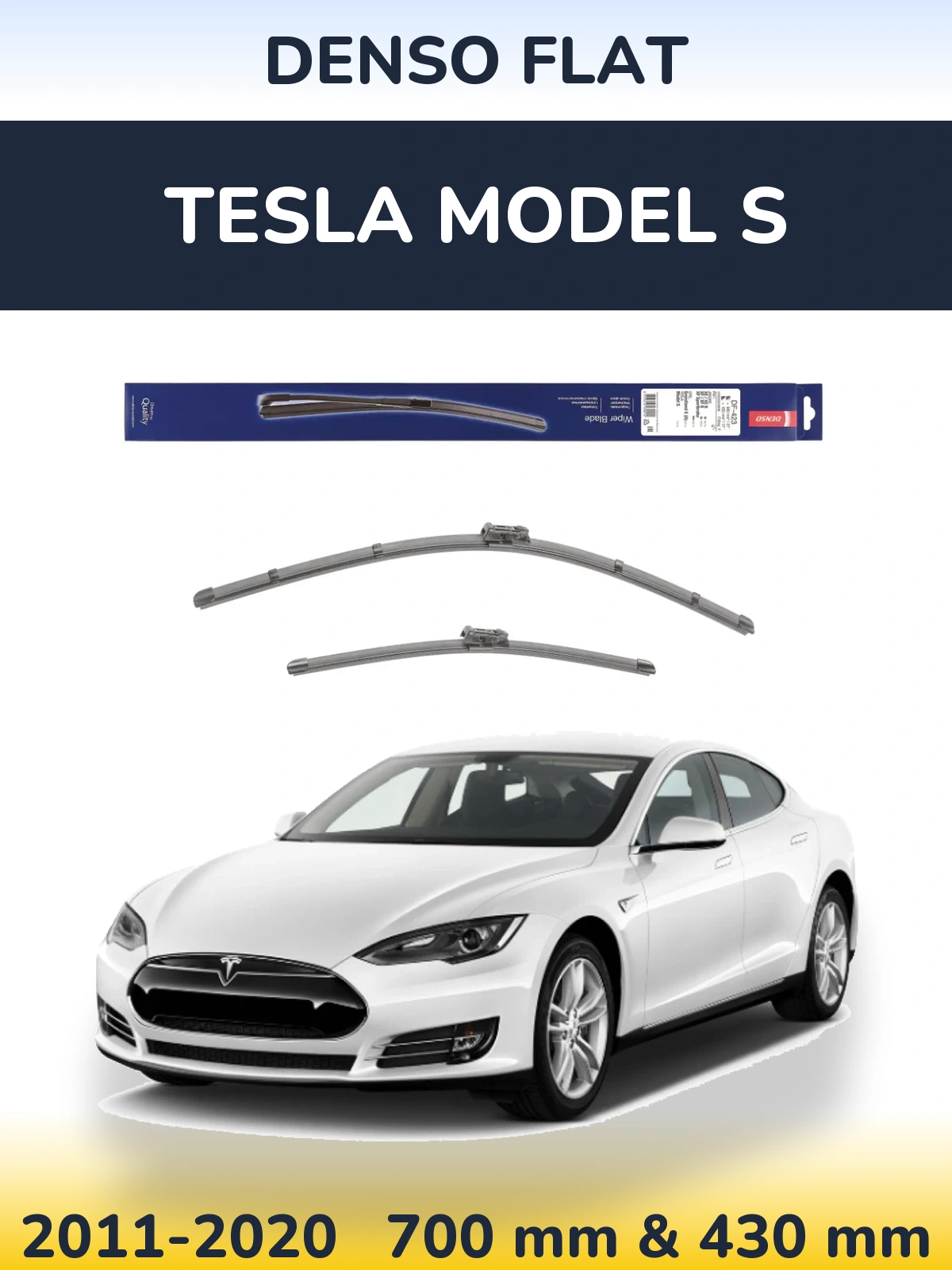 Комплект передніх щіток Denso Flat 680 & 430 мм для Tesla Модель S 2011-2020