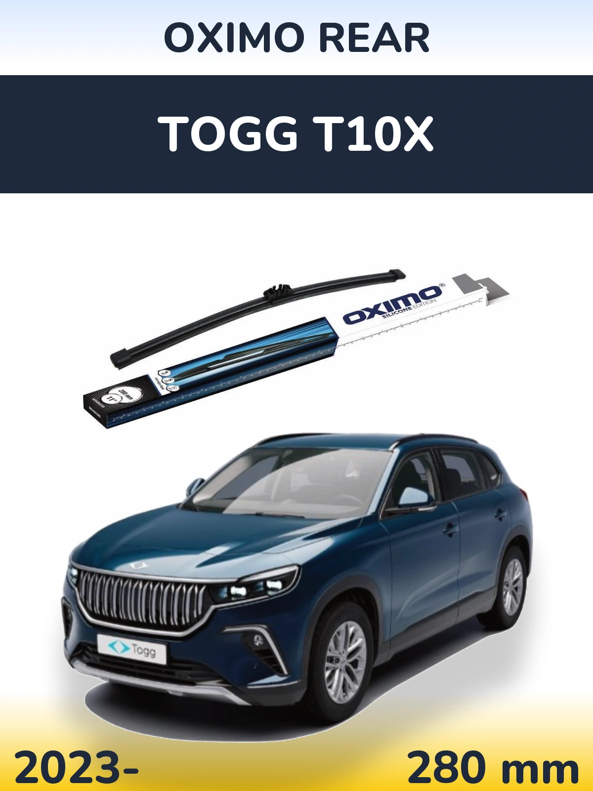 Задний дворник Oximo Rear 280 мм для TOGG T10X 2023-2026