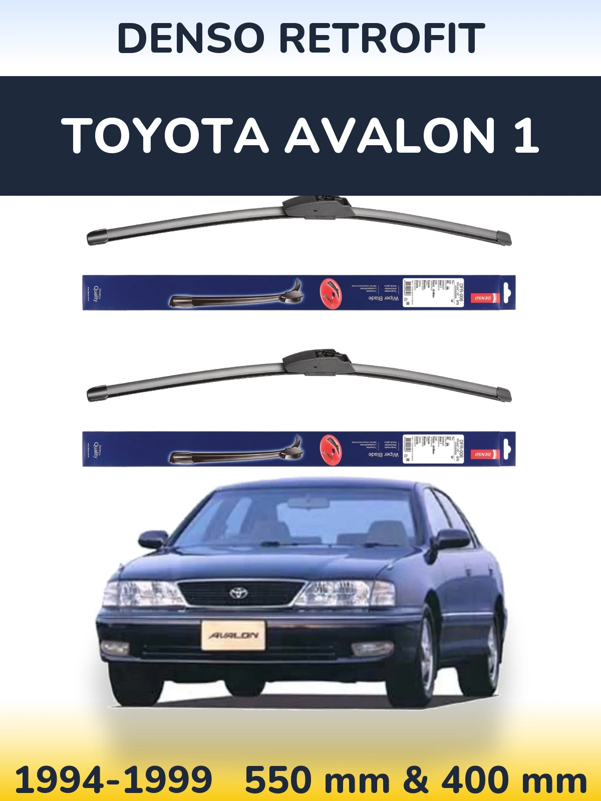 Комплект передних дворников Denso Retrofit 550 & 400 мм для Toyota Avalon 1 1994-1999