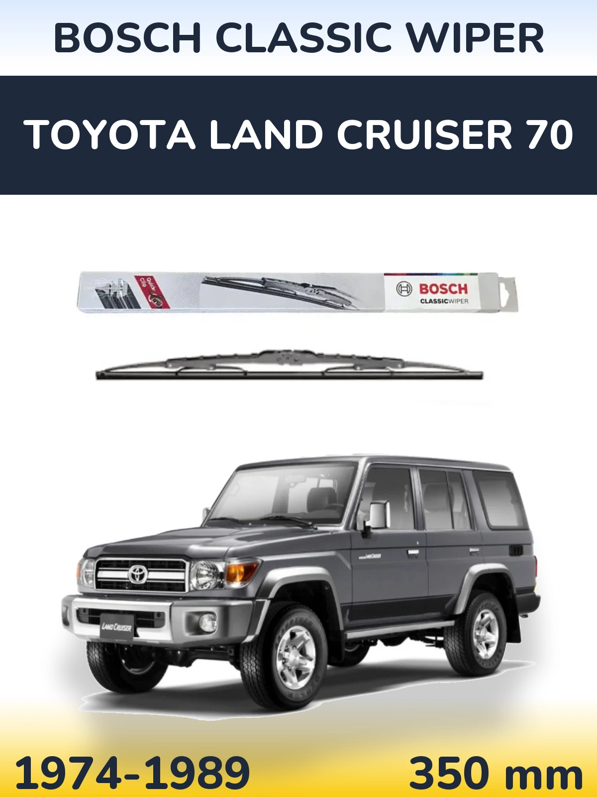 Tylna wycieraczka BOSCH Classic Wiper 340 mm do Toyota Land Cruiser 70 1974-1989