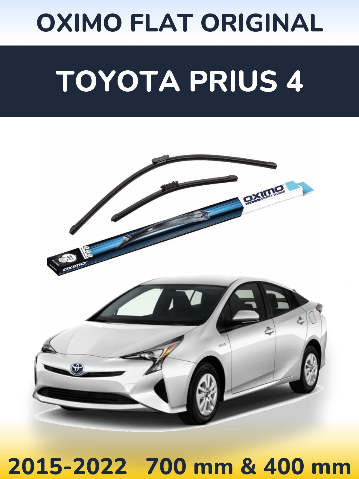 Комплект передних дворников Oximo Flat Original 700 & 400 мм для Toyota Prius 4 2015-2022