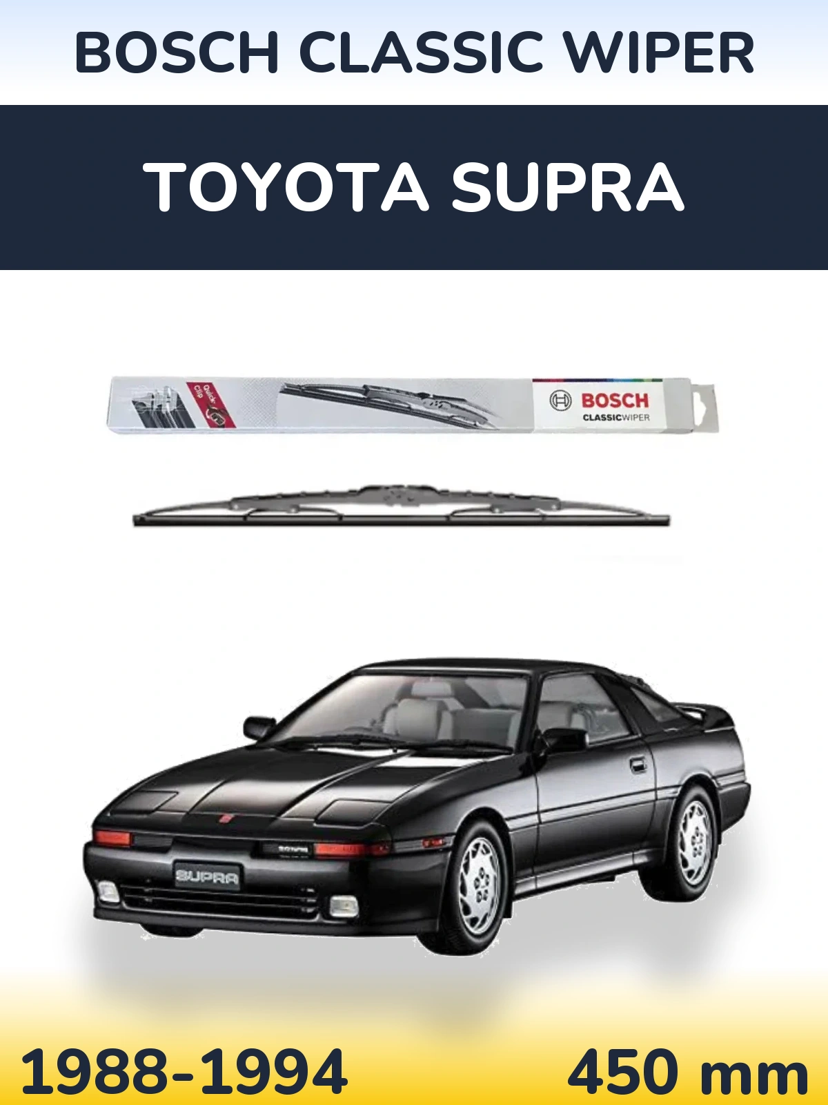 Rear wiper blade BOSCH Classic Wiper 450 mm for Toyota Supra 1988-1994