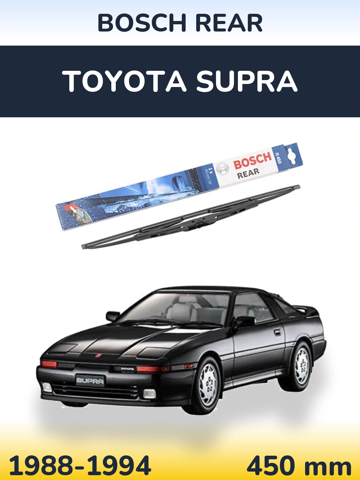 Rear wiper blade BOSCH Rear 450 mm for Toyota Supra 1988-1994